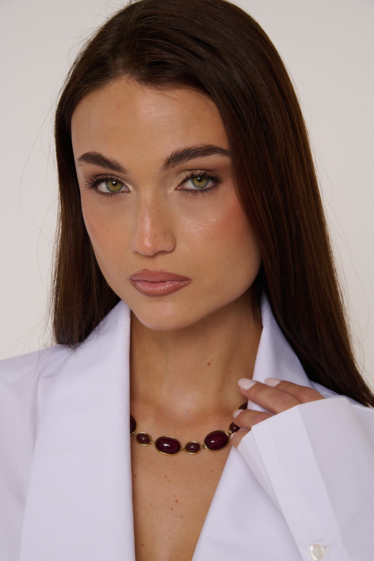 Collana ‘MADRE PERLA’ Bordeaux