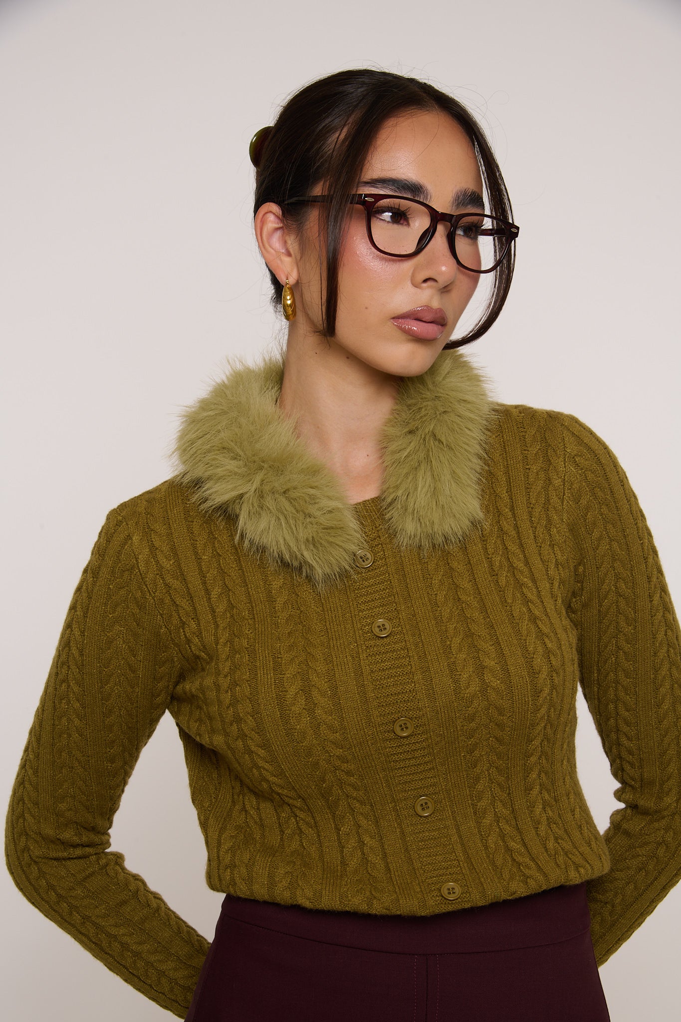 Maglione ‘FINTO CARDIGAN’ Pistacchio