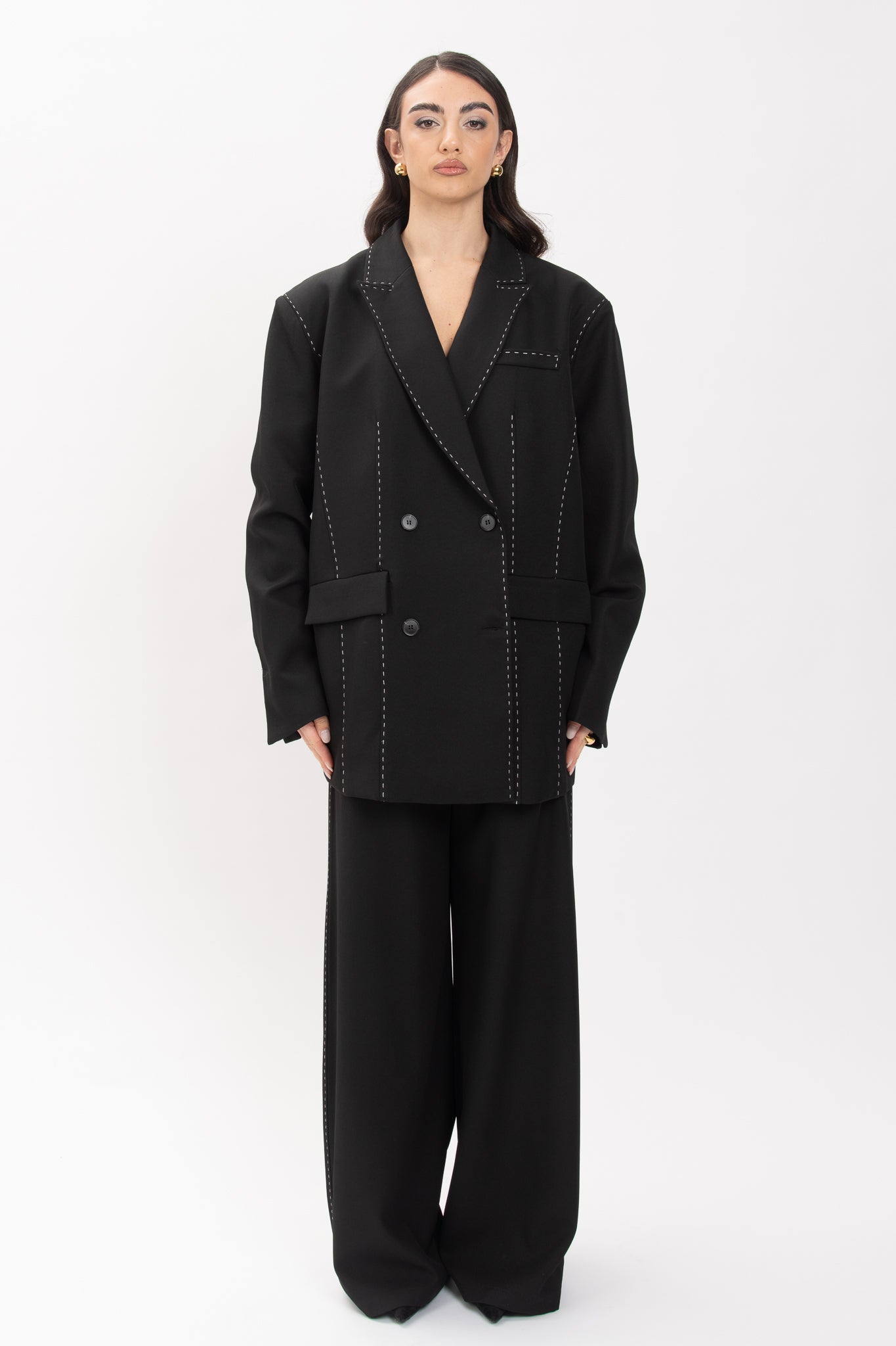 Tailleur ‘CUCITURE IN CONTRASTO’ Nero