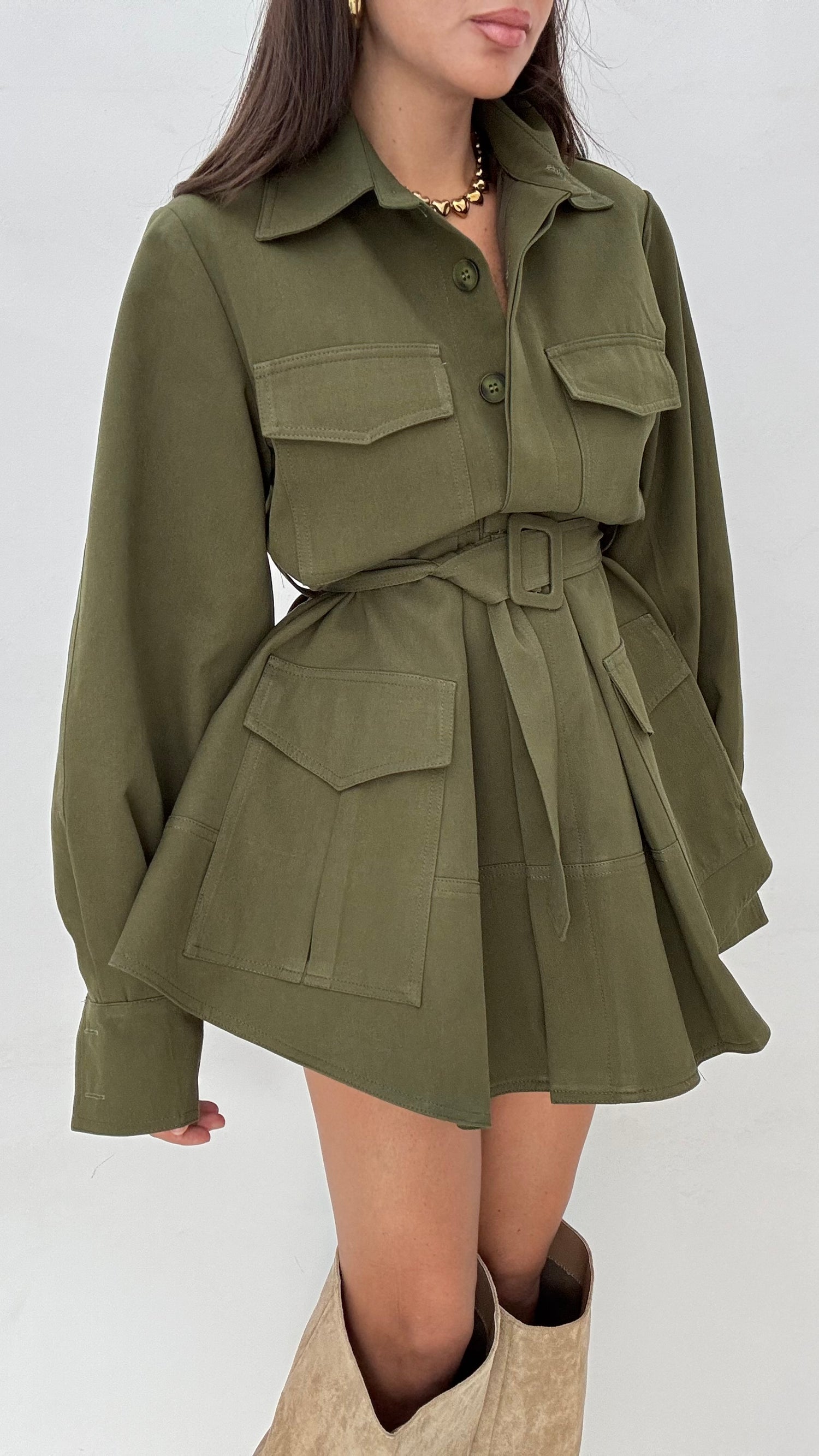 Abito/Camicia ‘SAFARI 100%COTONE’ Verde Militare
