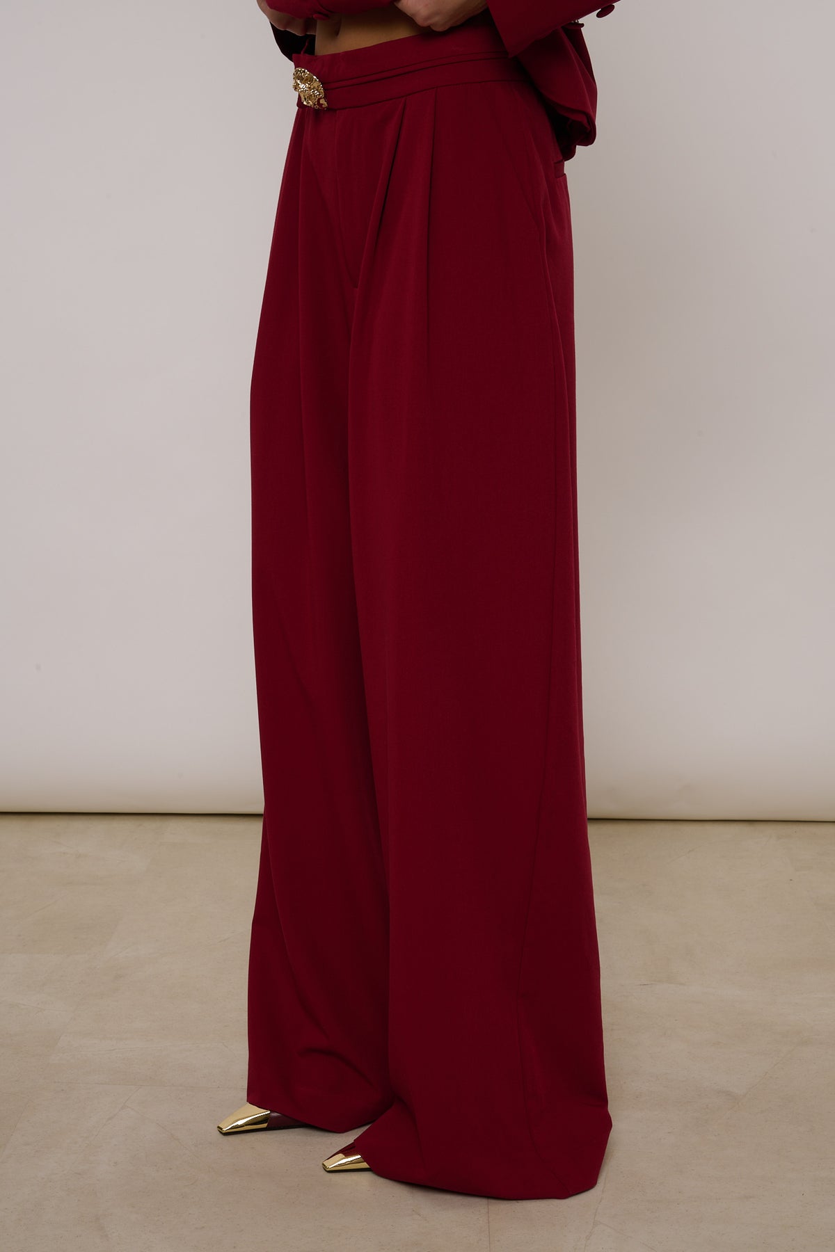 Pantalone ‘BOTTONE ORO’ By Lumina Bordeaux