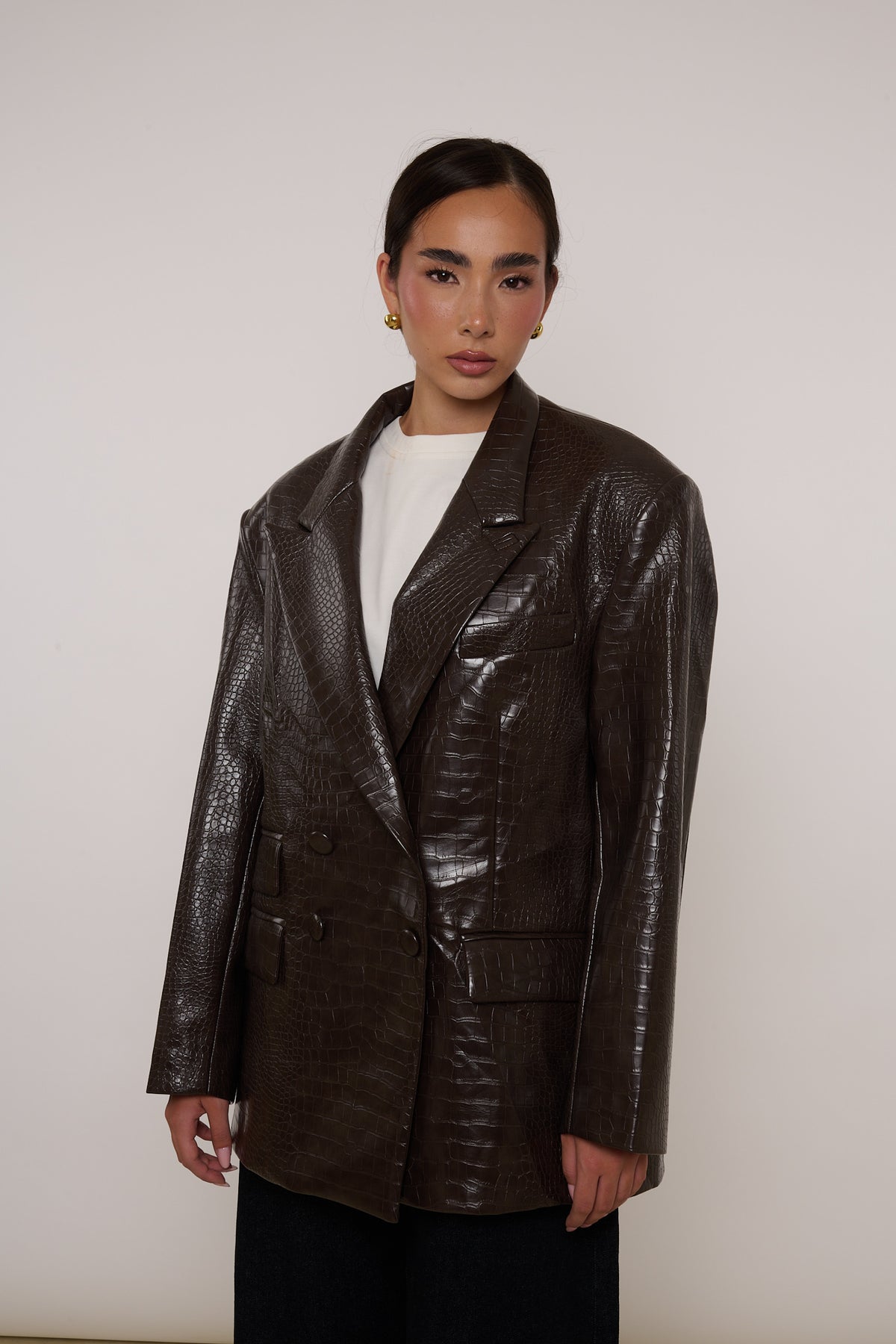 Blazer ‘OVERSIZE’ Pitonato By Lumina Cacao