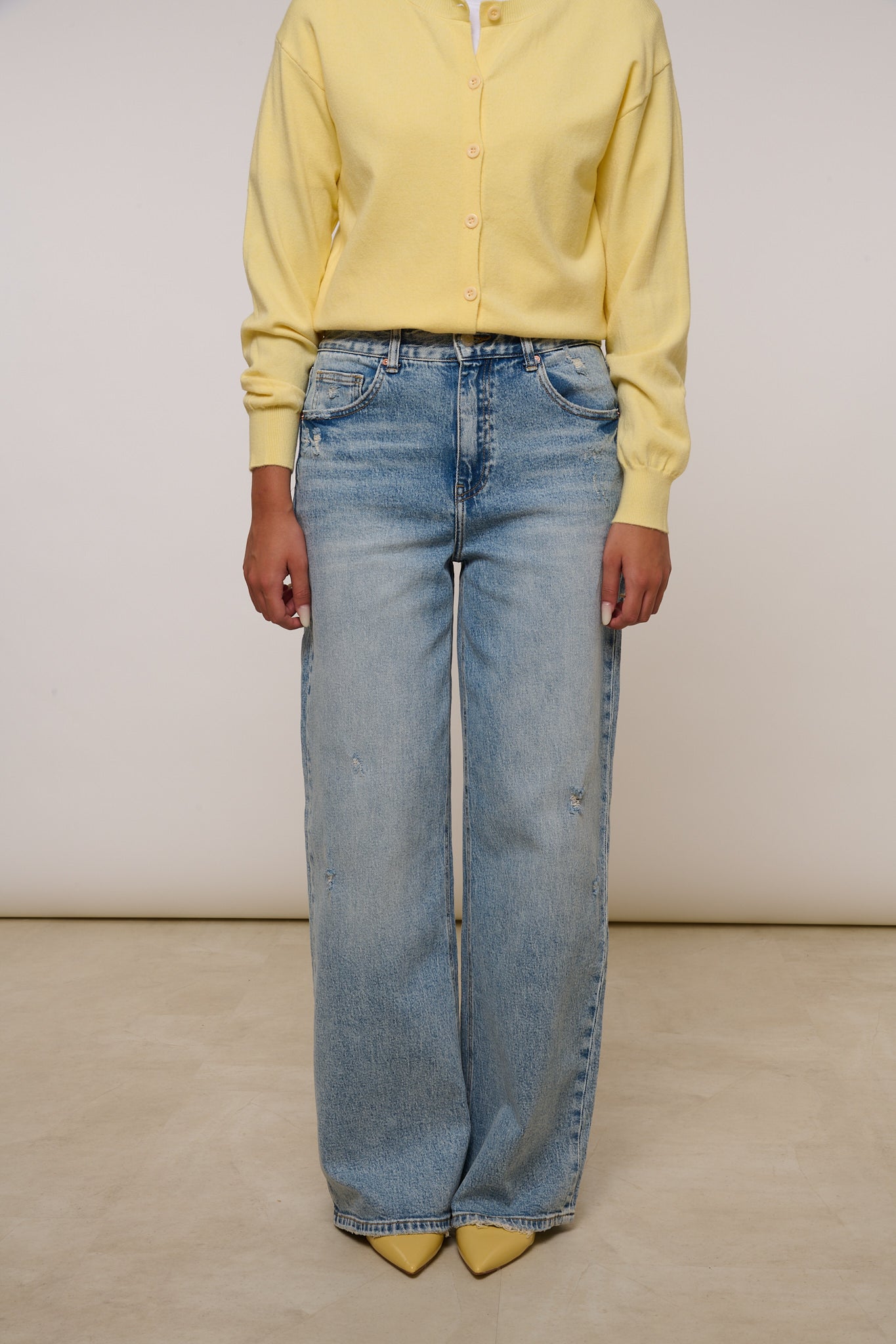 JEANS ‘WIDE LEG’ Denim Chiaro
