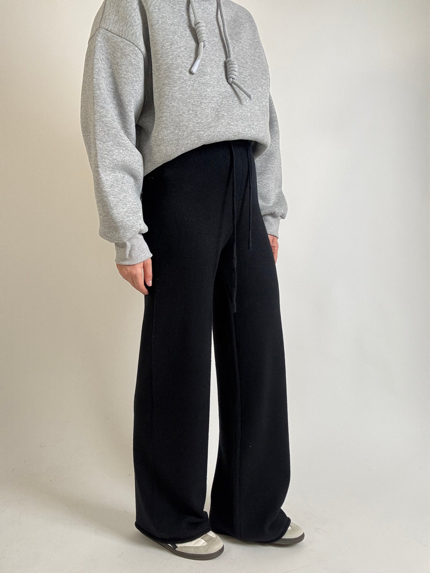 Pantalone ‘LACCIO’ Lana Rasata Nero