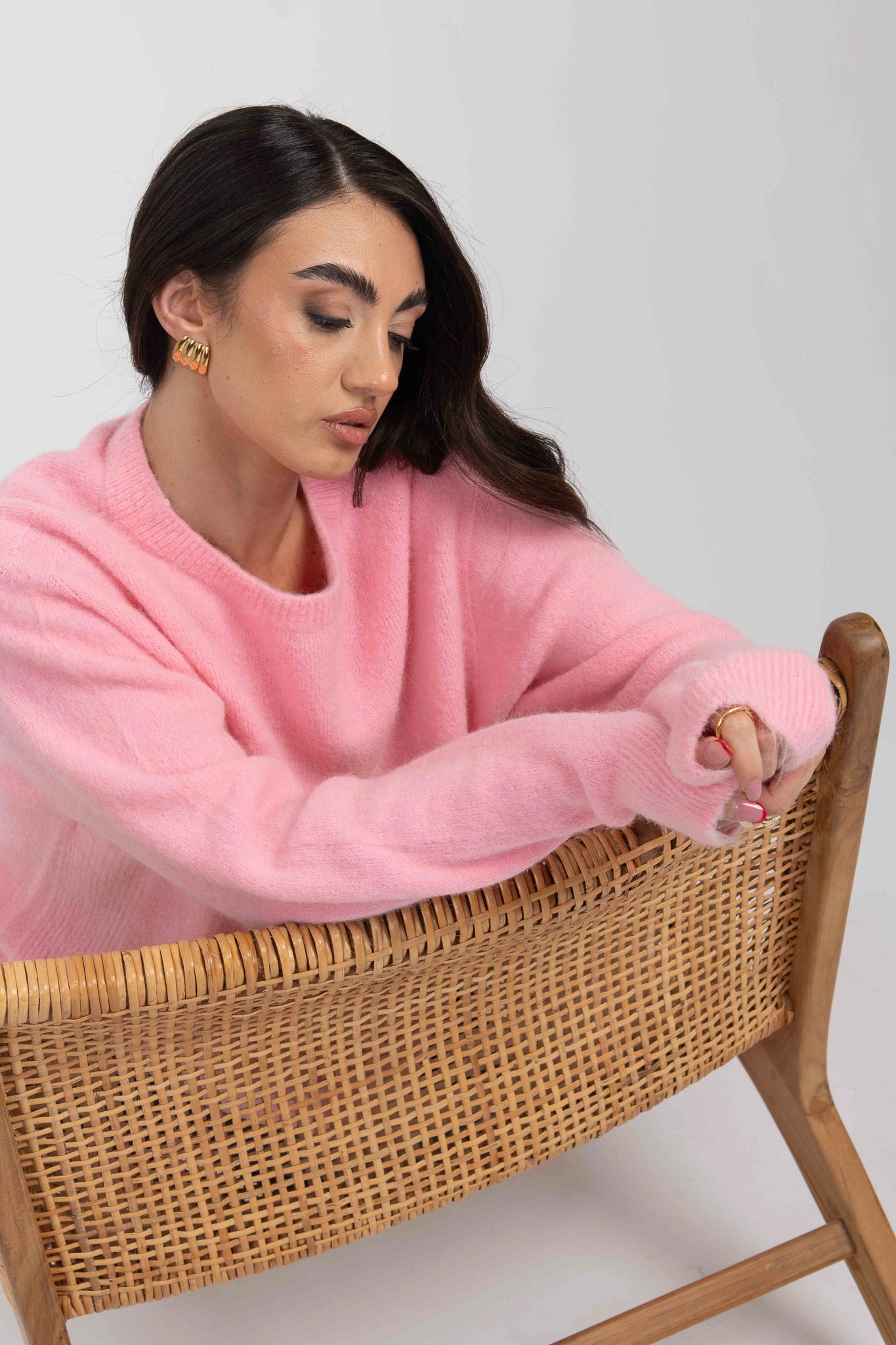 Maglione Basic ‘27% ALPACA’ BY LUMINA Rosa