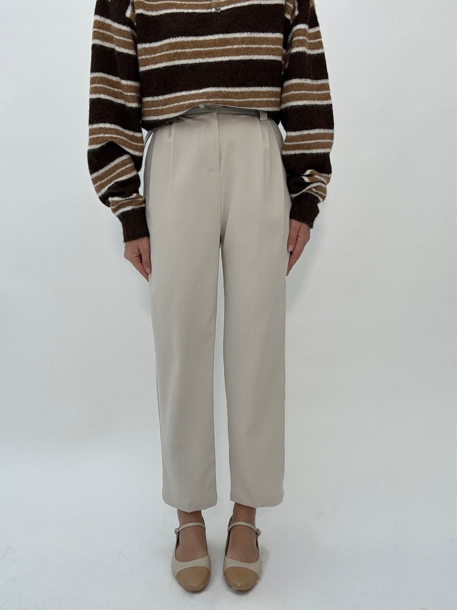 Pantalone ‘DELLA VITA’ con cintura Panna