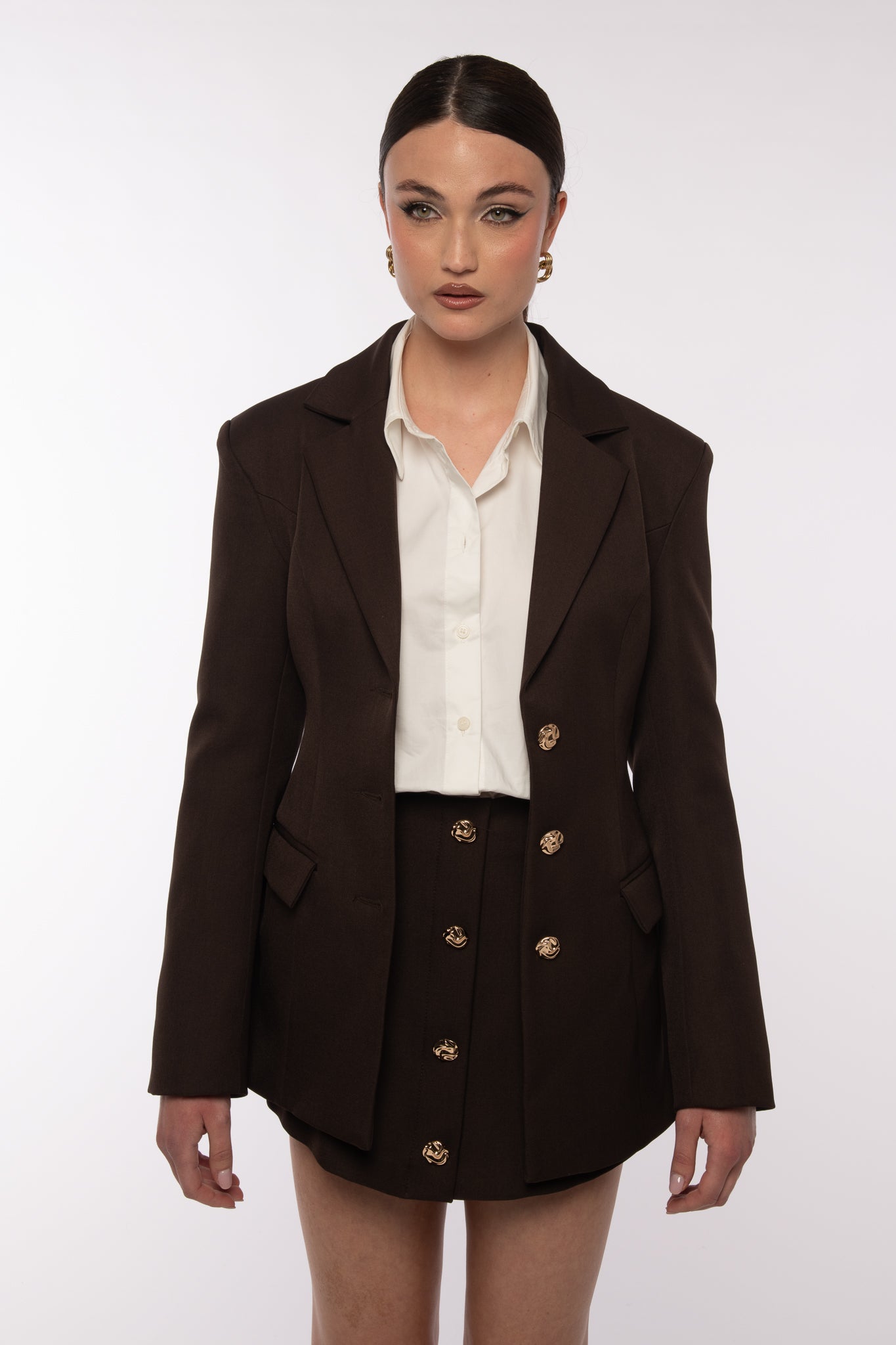 Coordinato avvitato ‘BOTTONI ORO’ Cacao