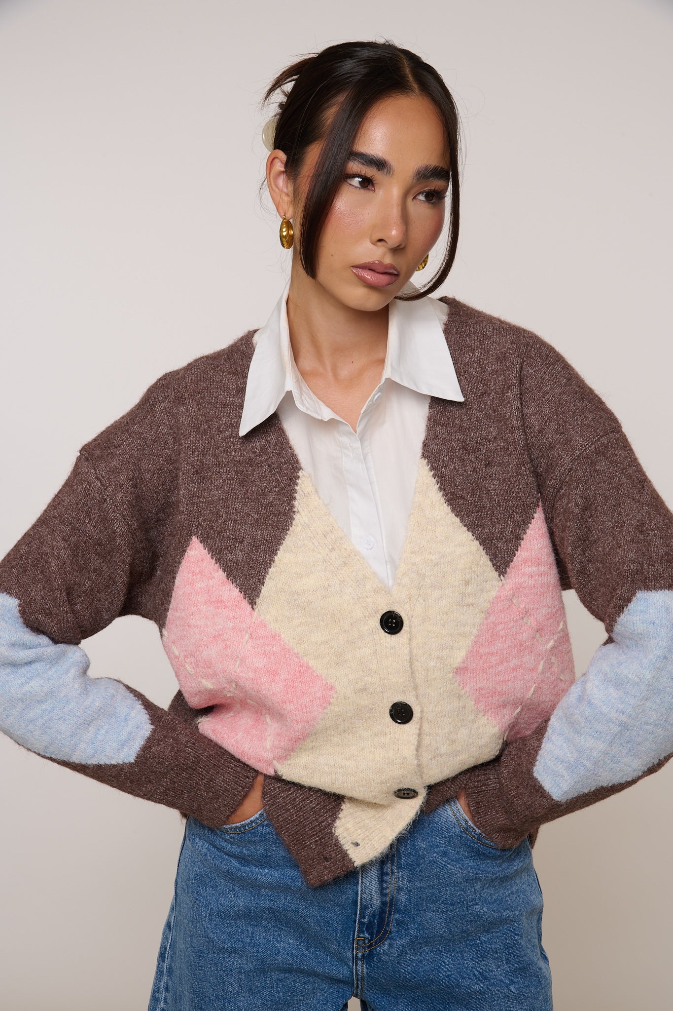 Cardigan ‘ROMBI’ Cacao