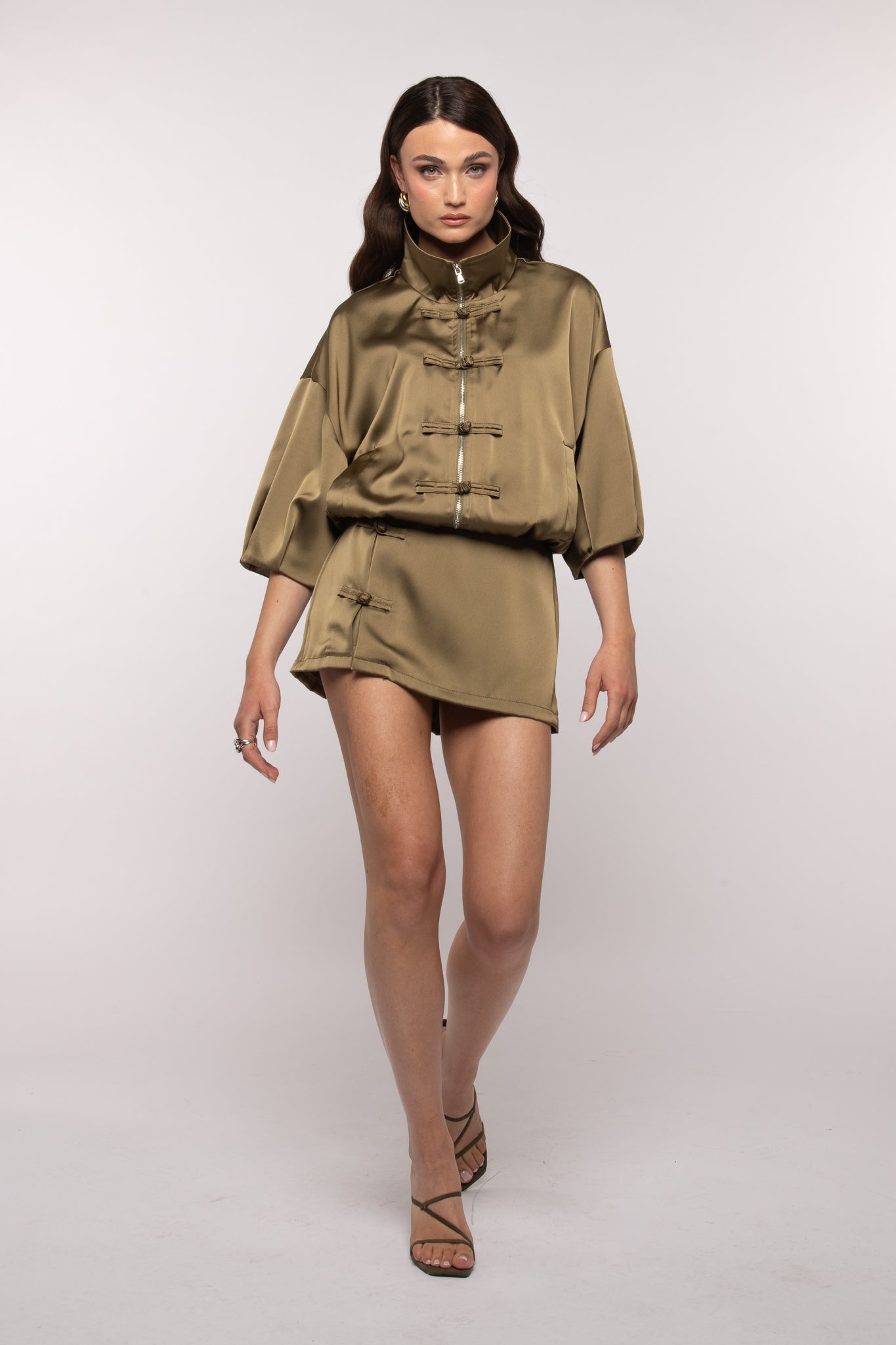 Gonna/Pantaloncino ‘SATIN’ ALAMARO By Lumina Verde