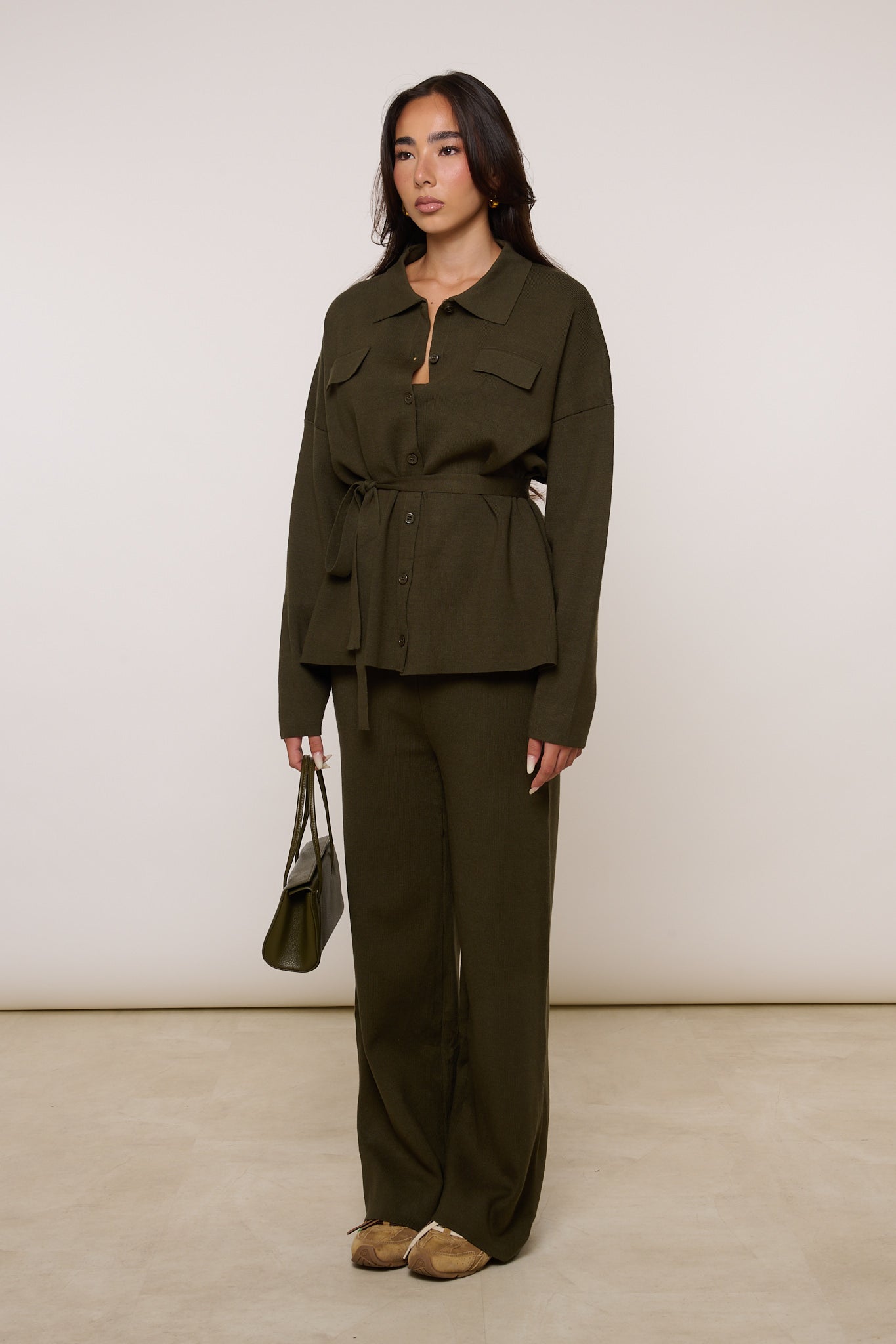 Coordinato ‘LANA RASATA’ Verde Militare