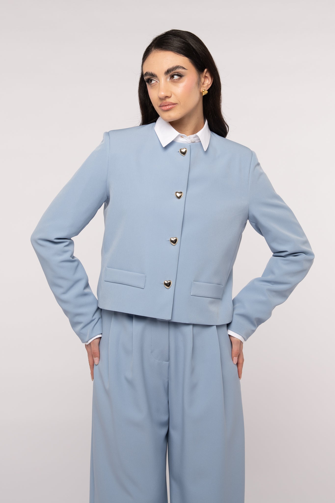 Tailleur ‘BOTTONI CUORE 3&33’ Azzurro