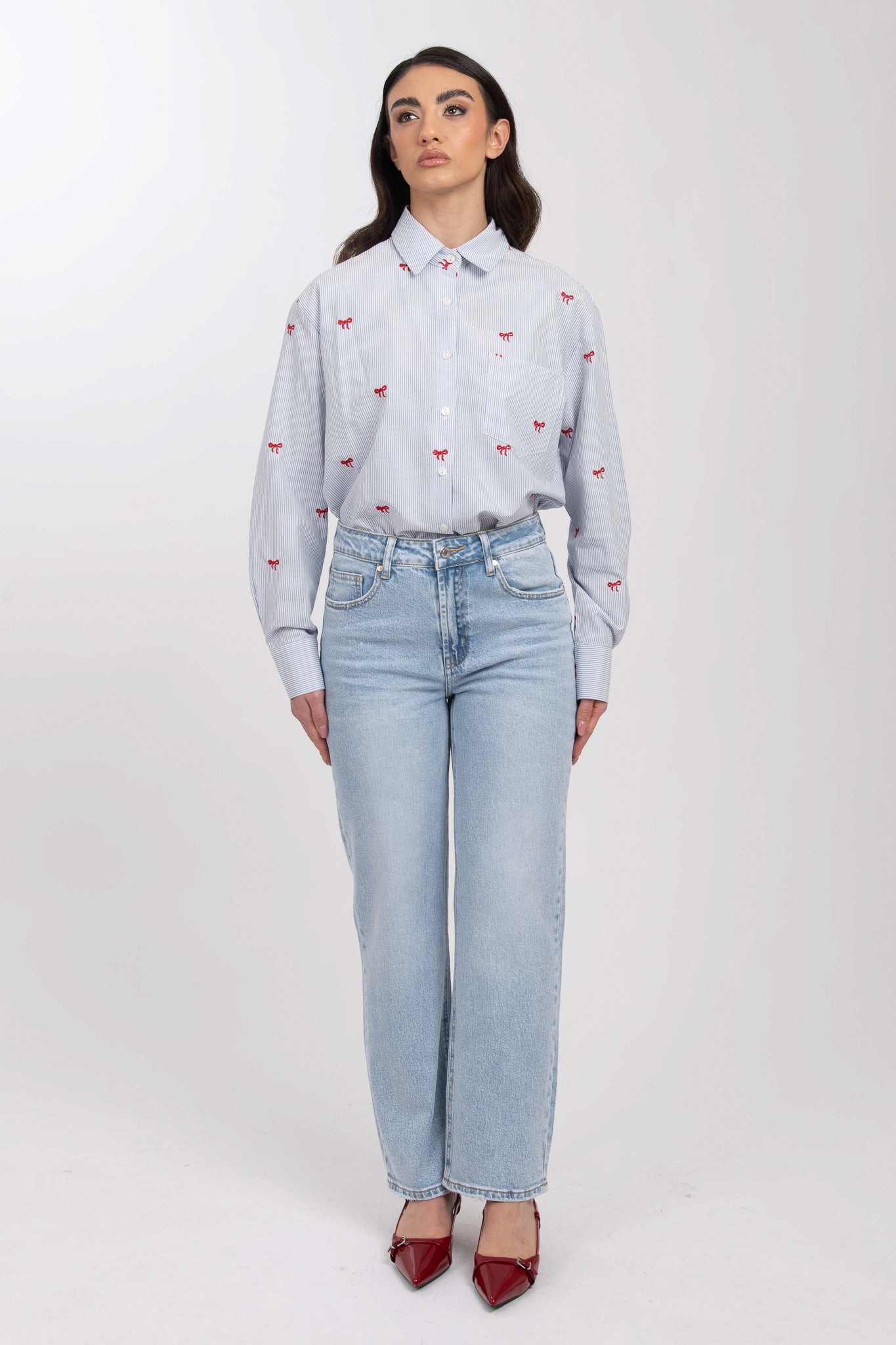 Jeans ‘GAMBA DRITTA’ Denim Chiaro