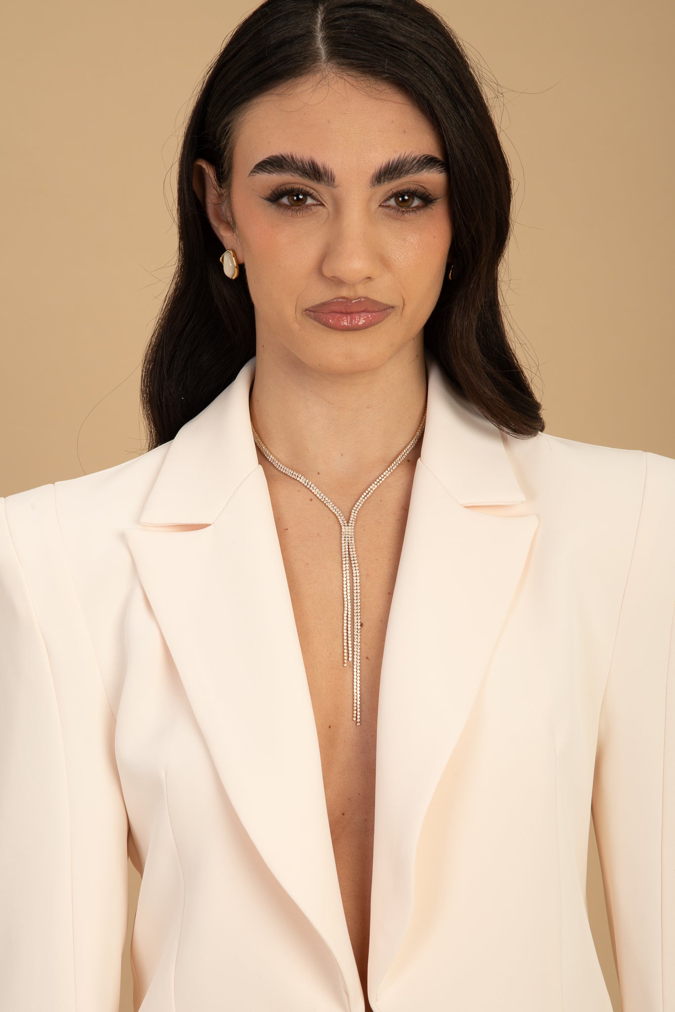 Blazer ‘EFFETTO AVVITATO CON GANCETTO’ BY LUMINA Panna