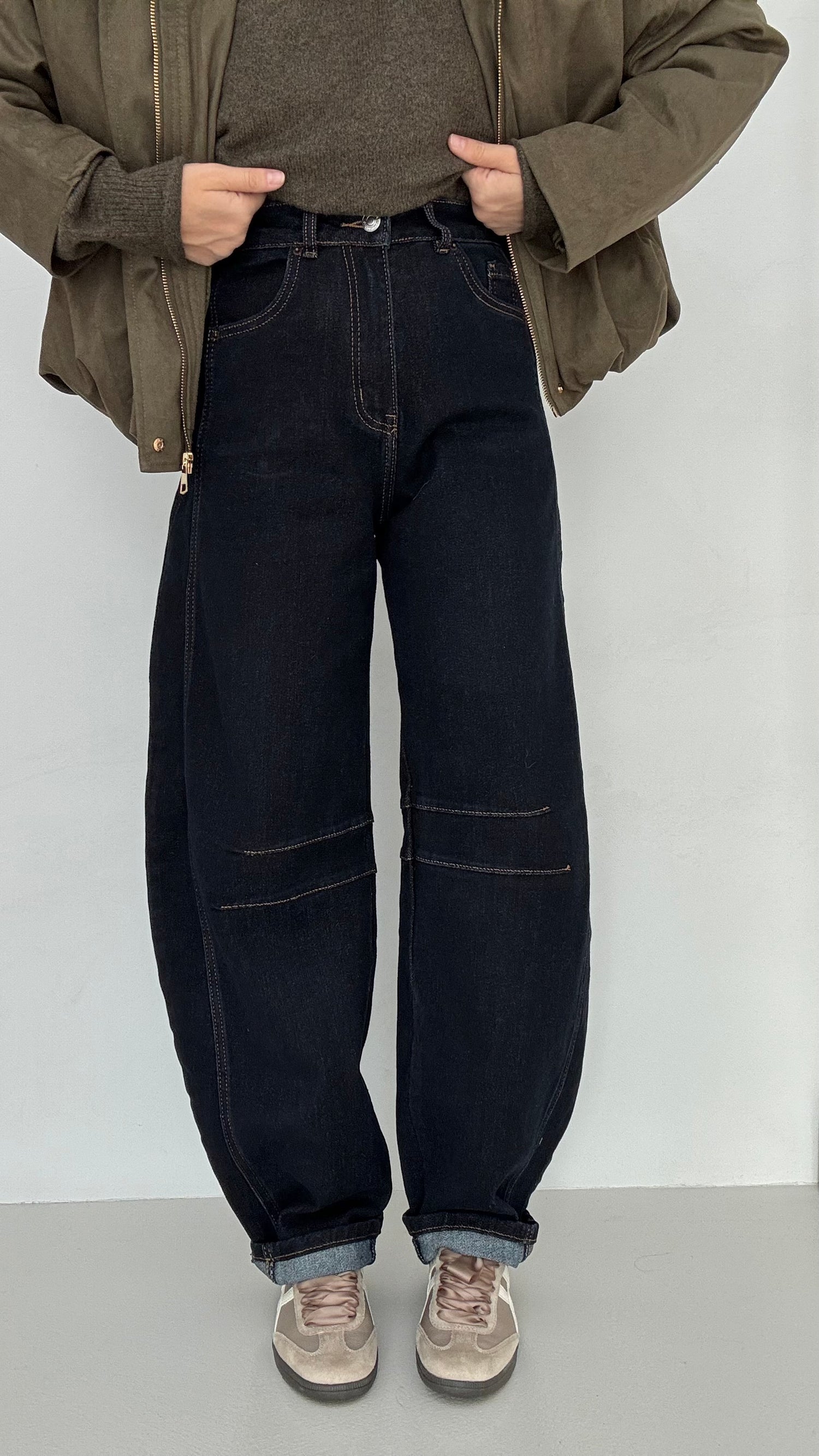 Jeans ‘BARREL 2.0 ’ con cuciture Lavaggio Zero