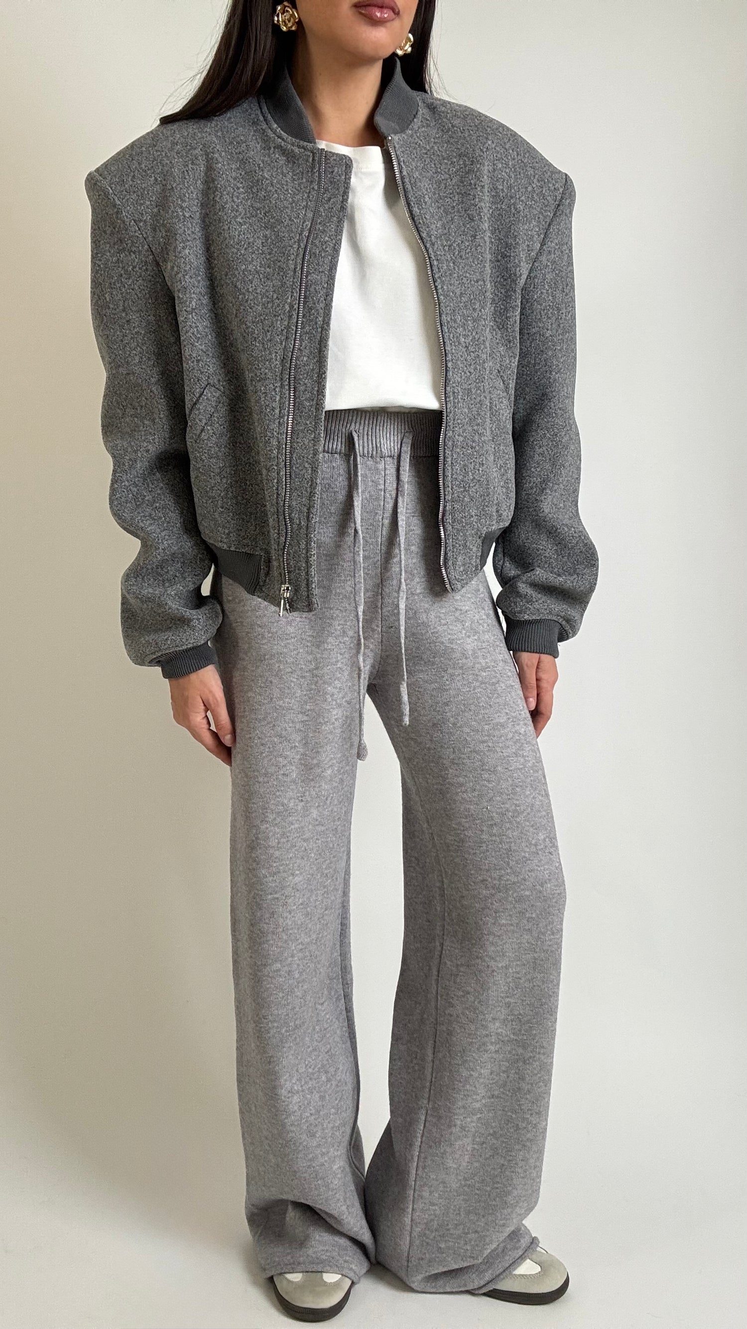 Pantalone ‘LACCIO’ Lana Rasata Grigio