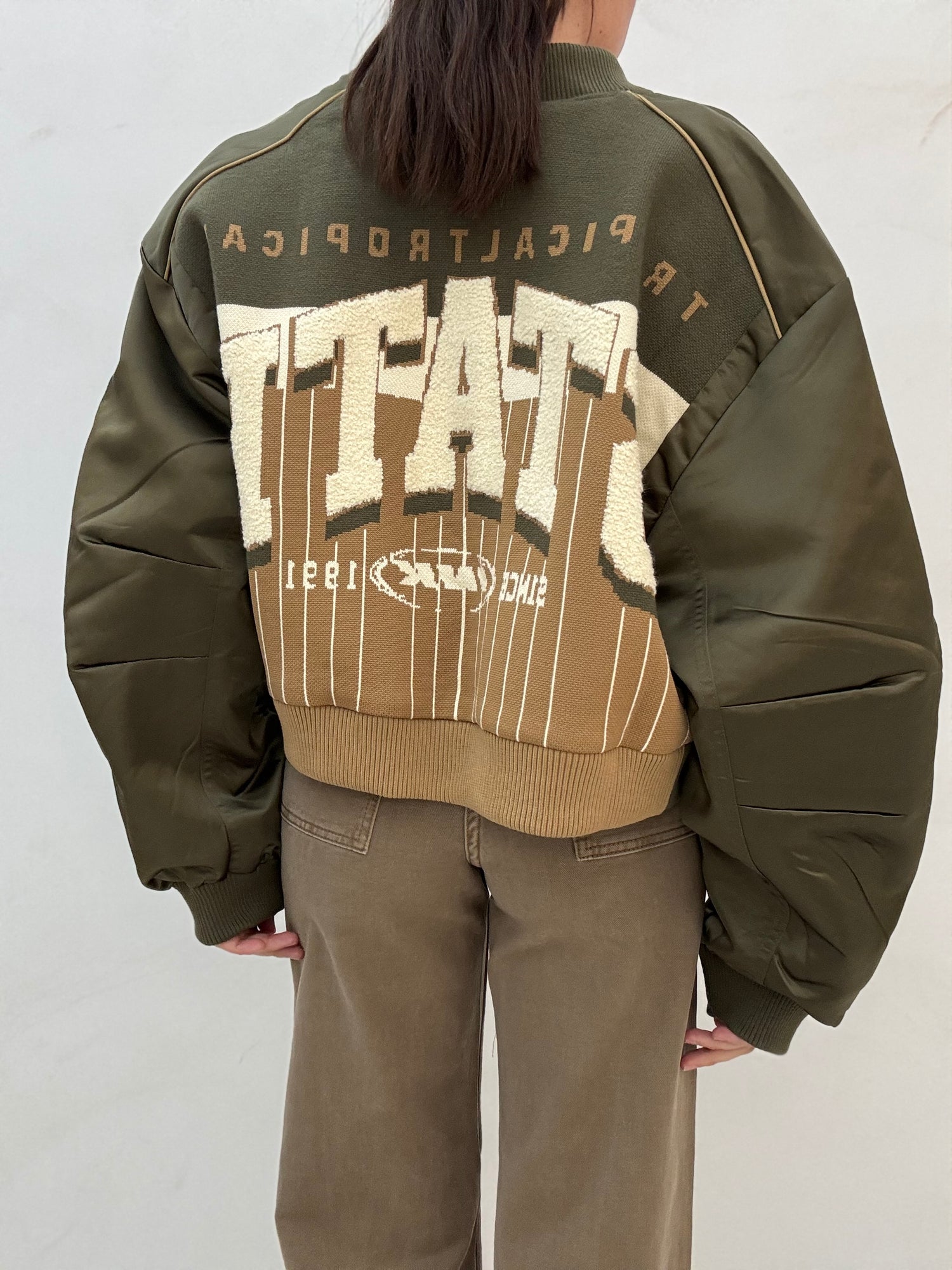 Bomber ‘TROPICAL STATE’ Verde Militare