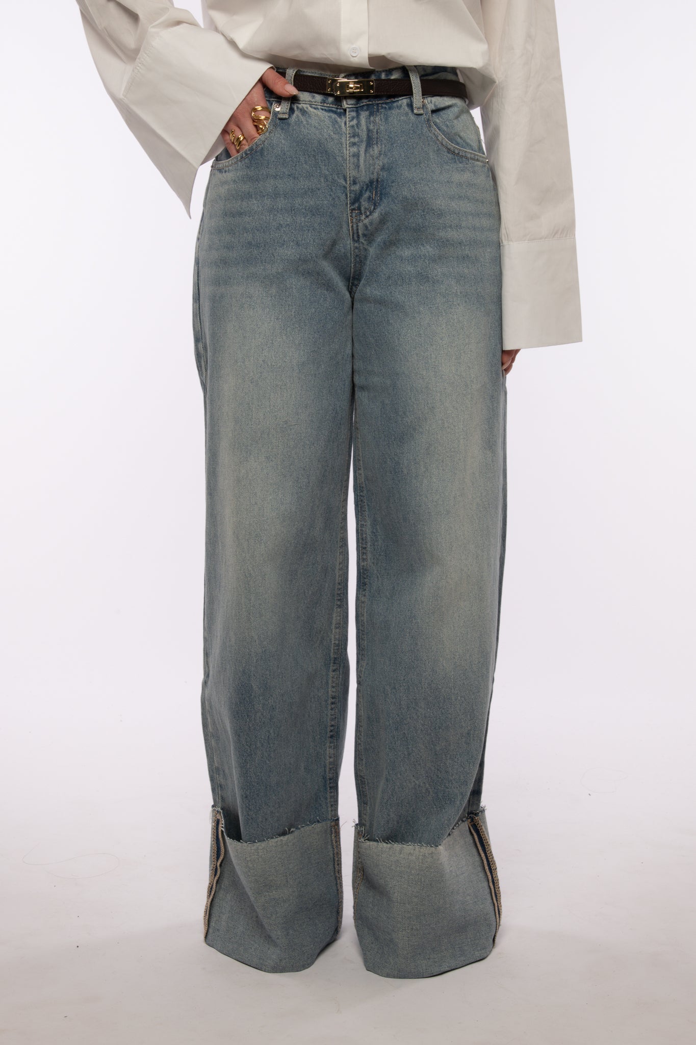 Jeans ‘PIEGONE’ Denim Chiaro
