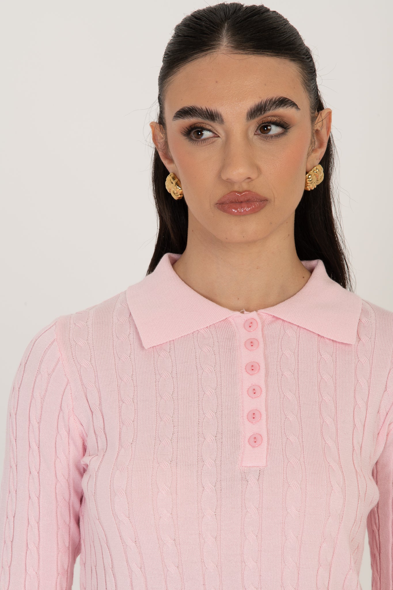 Maglia/Polo ‘TRECCE’ Rosa