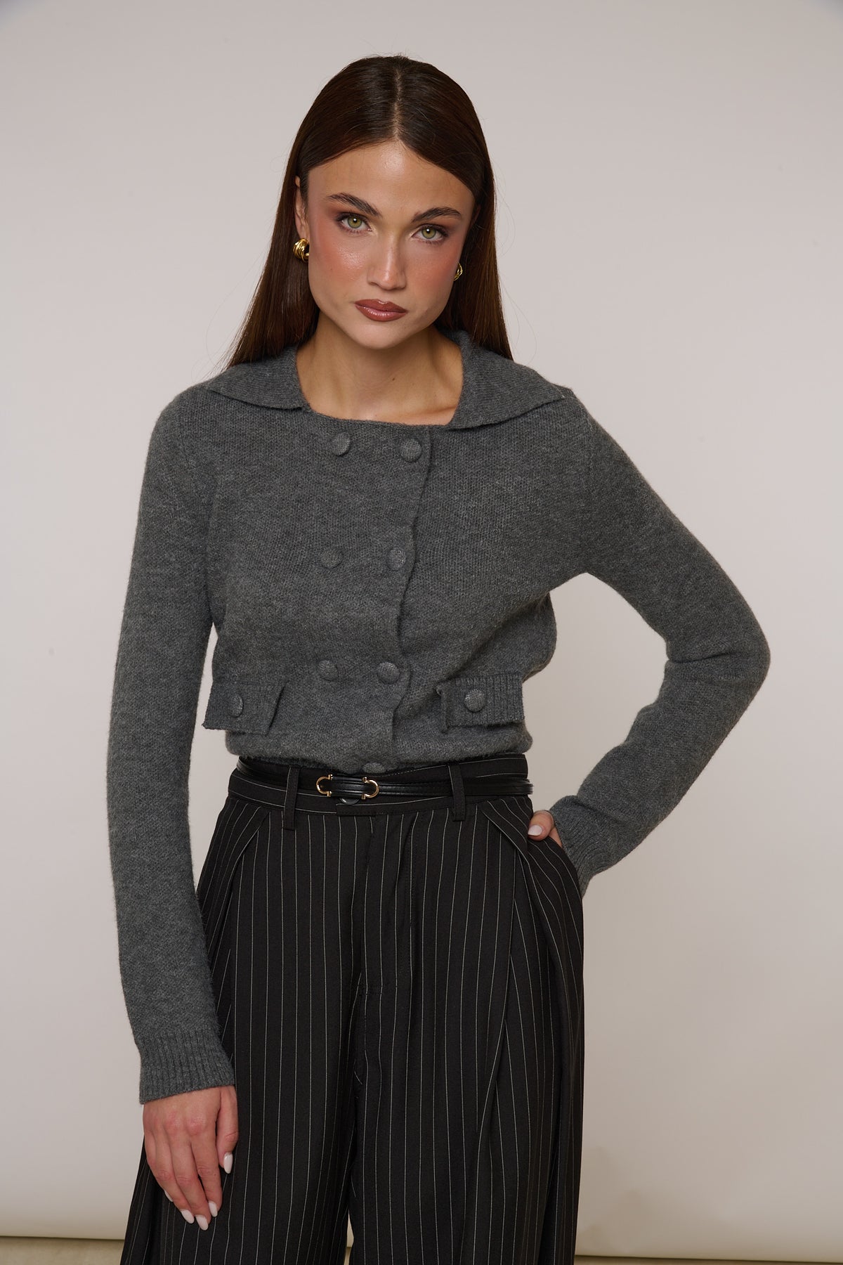 Cardigan/Polo ‘DOPPIO PETTO’ Grigio