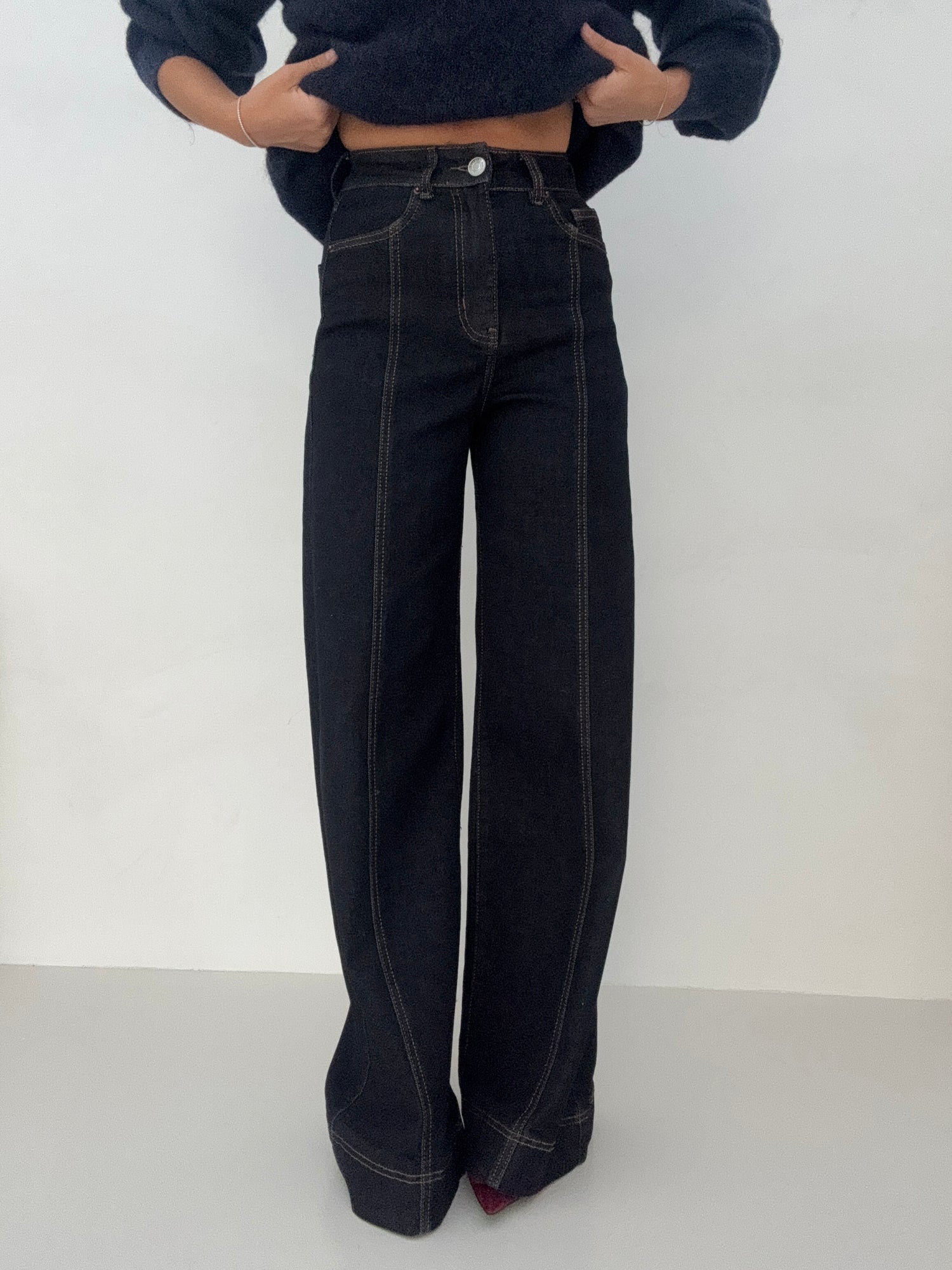 Jeans palazzo ‘MISS’ Lavaggio Zero