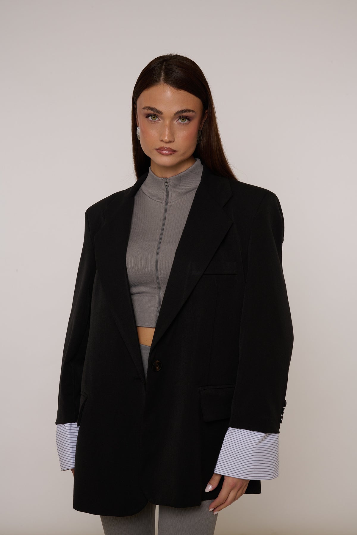 Blazer ‘FINTA CAMICIA’ By Lumina  Nero