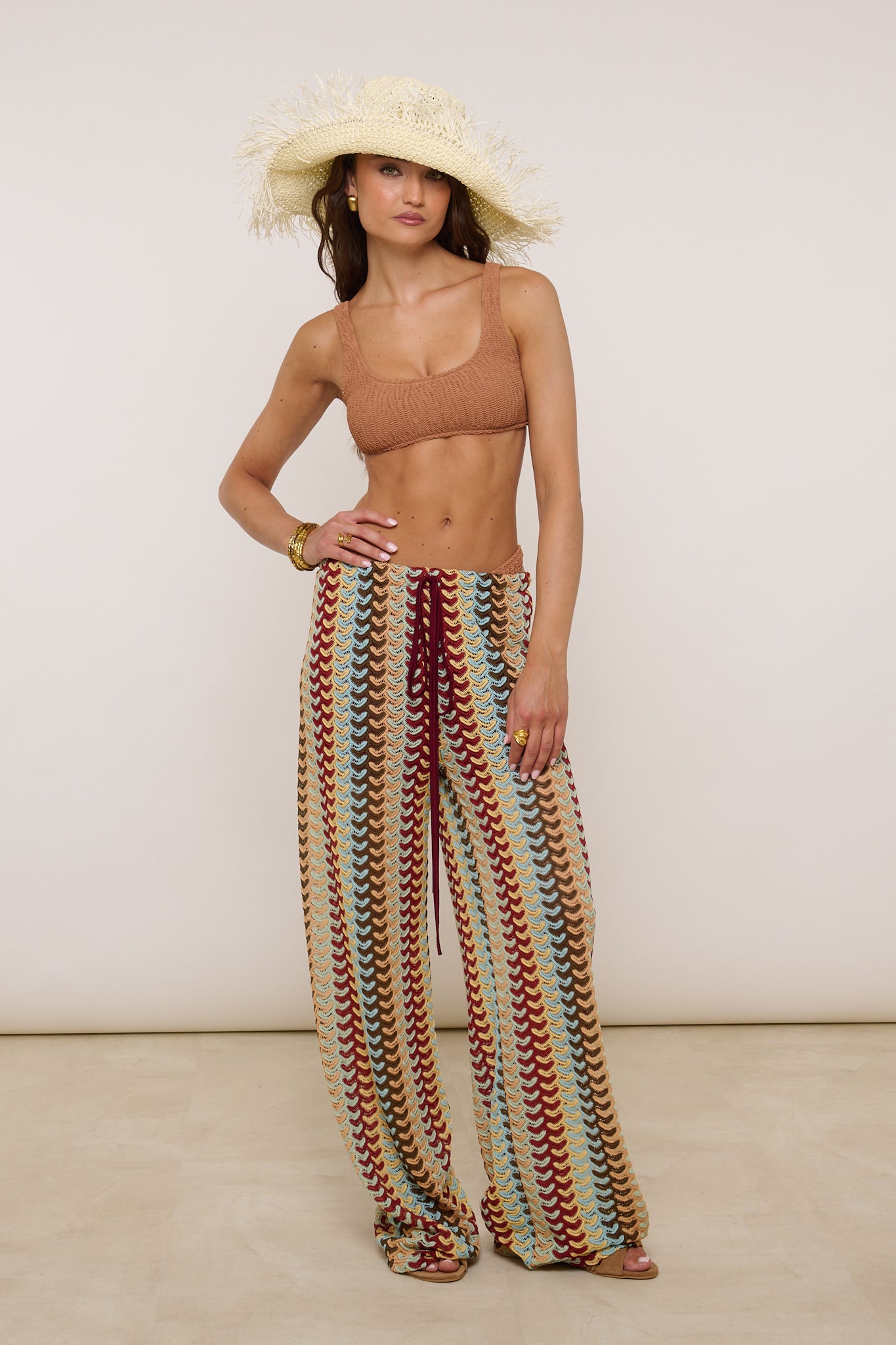 Pantalone ‘ZIG ZAG’ base Bordeaux