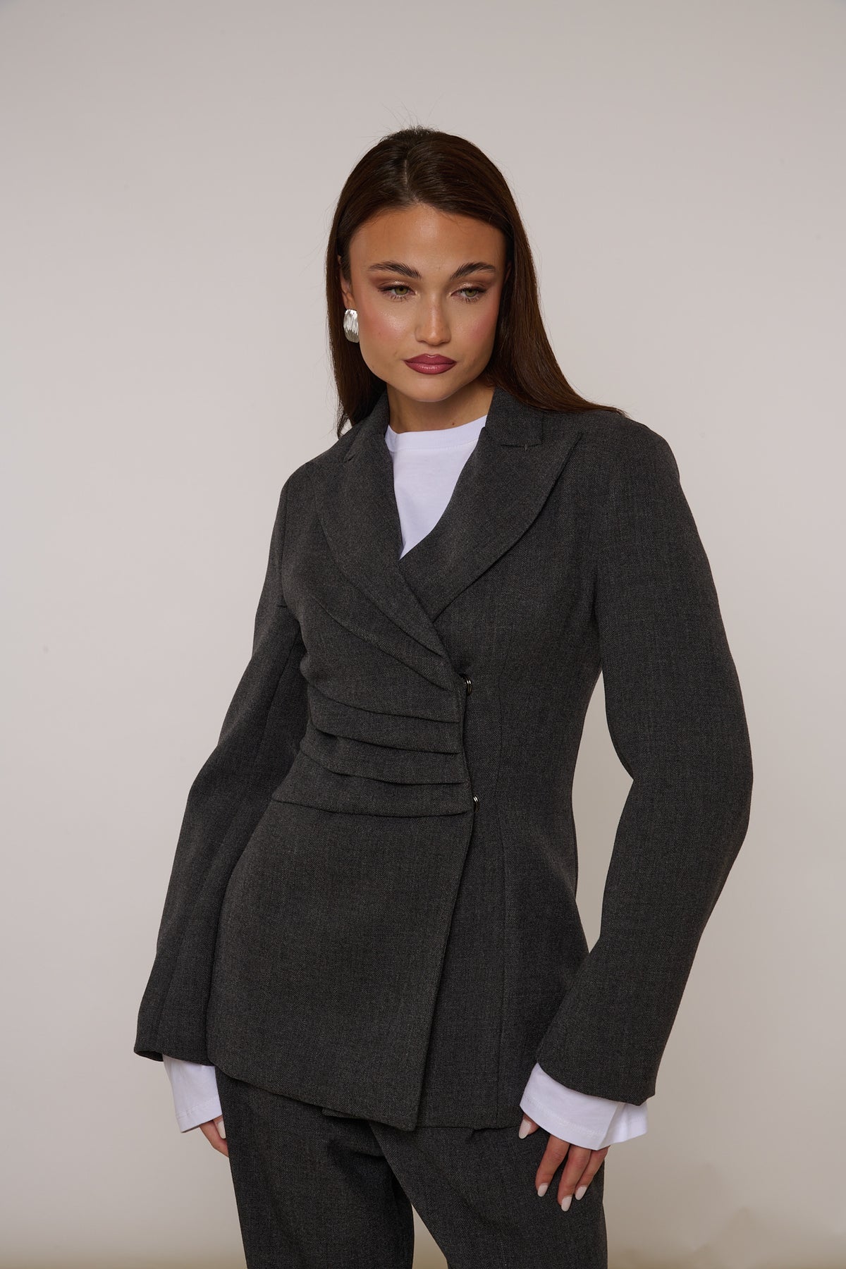 Blazer ‘DRAPPEGGIO’ By Lumina Grigio