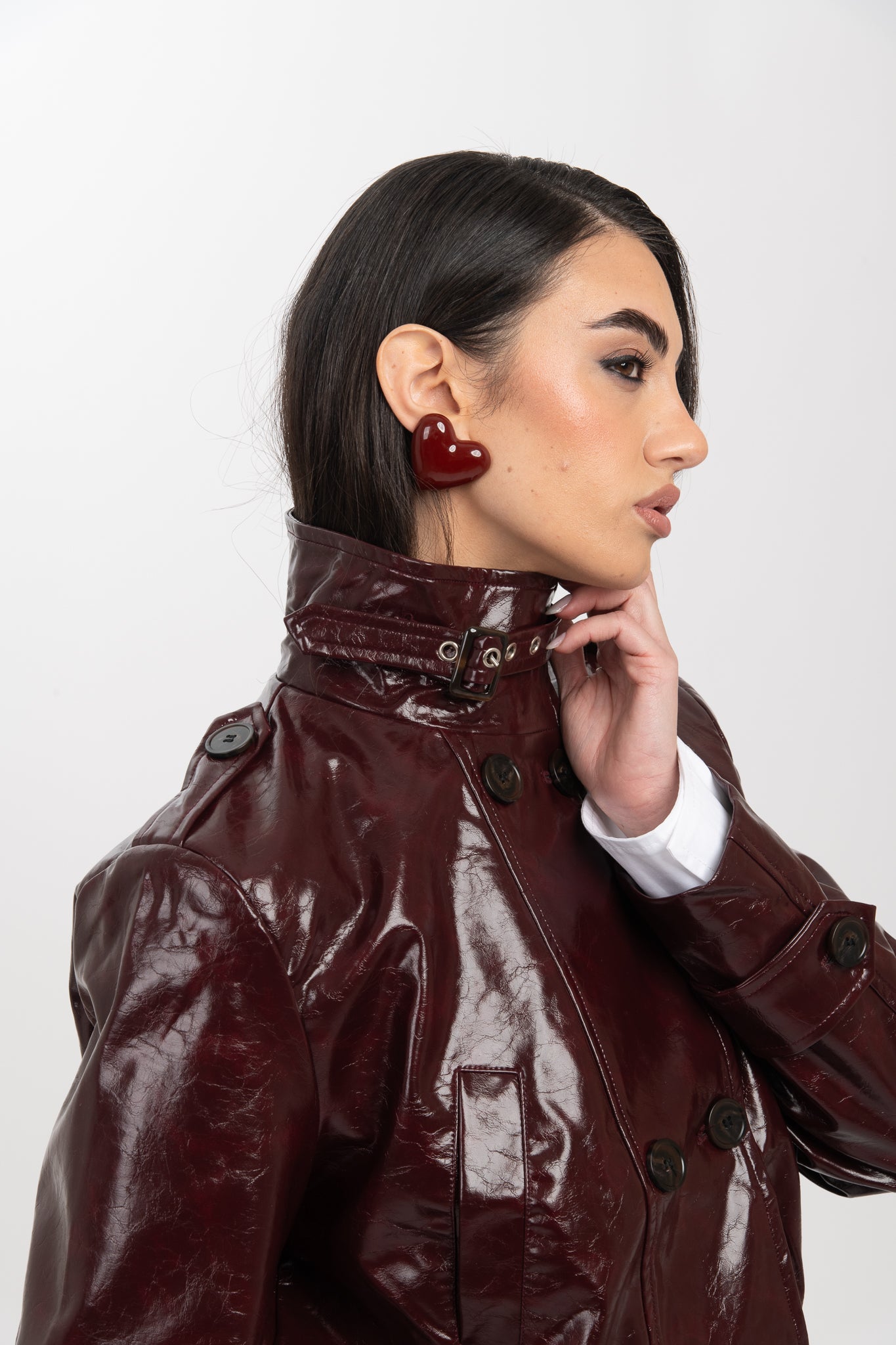 Orecchini ‘CUORE’ Bordeaux