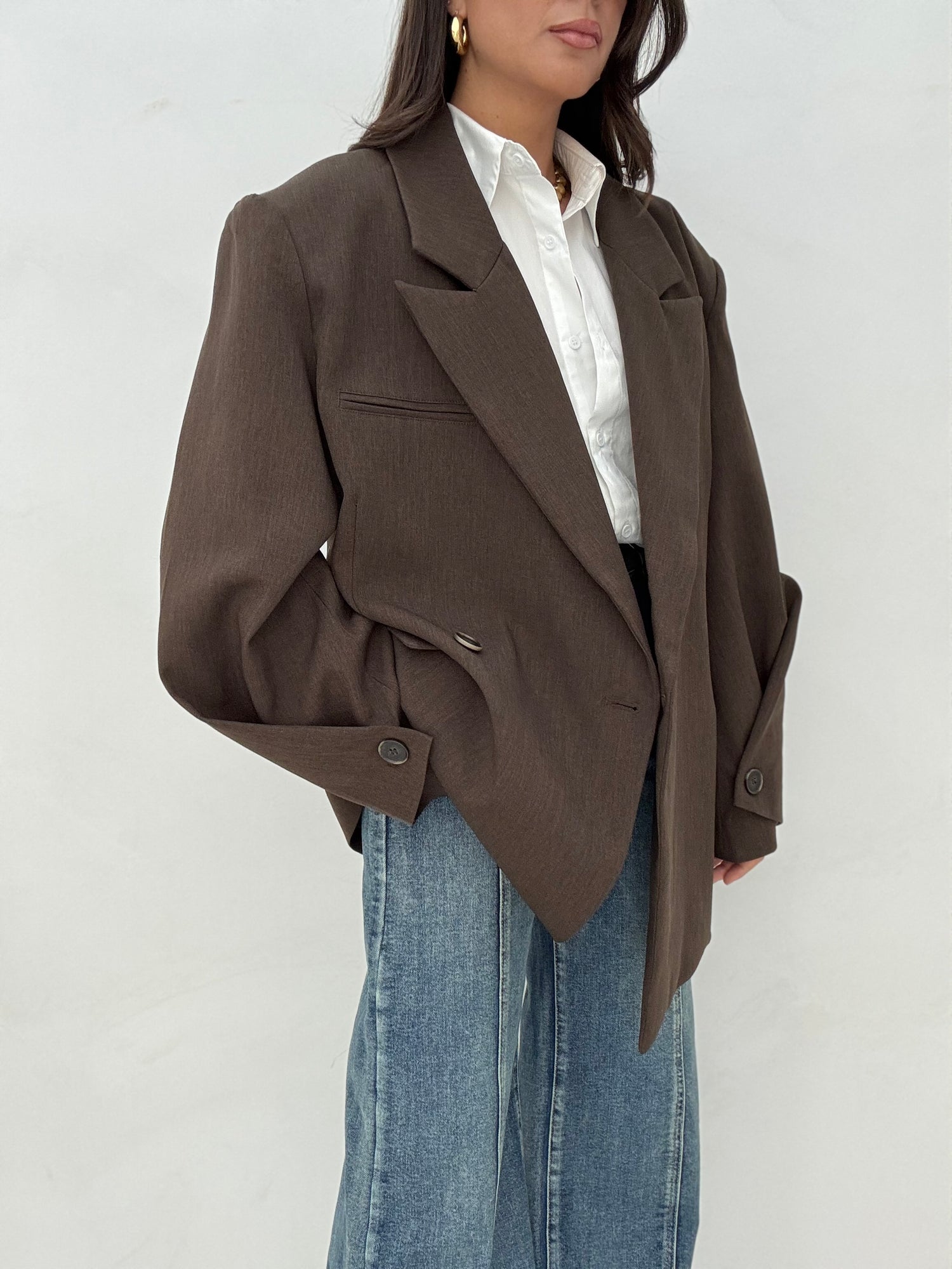 Blazer ‘BOTTONE ALLA MANICA’ Cacao