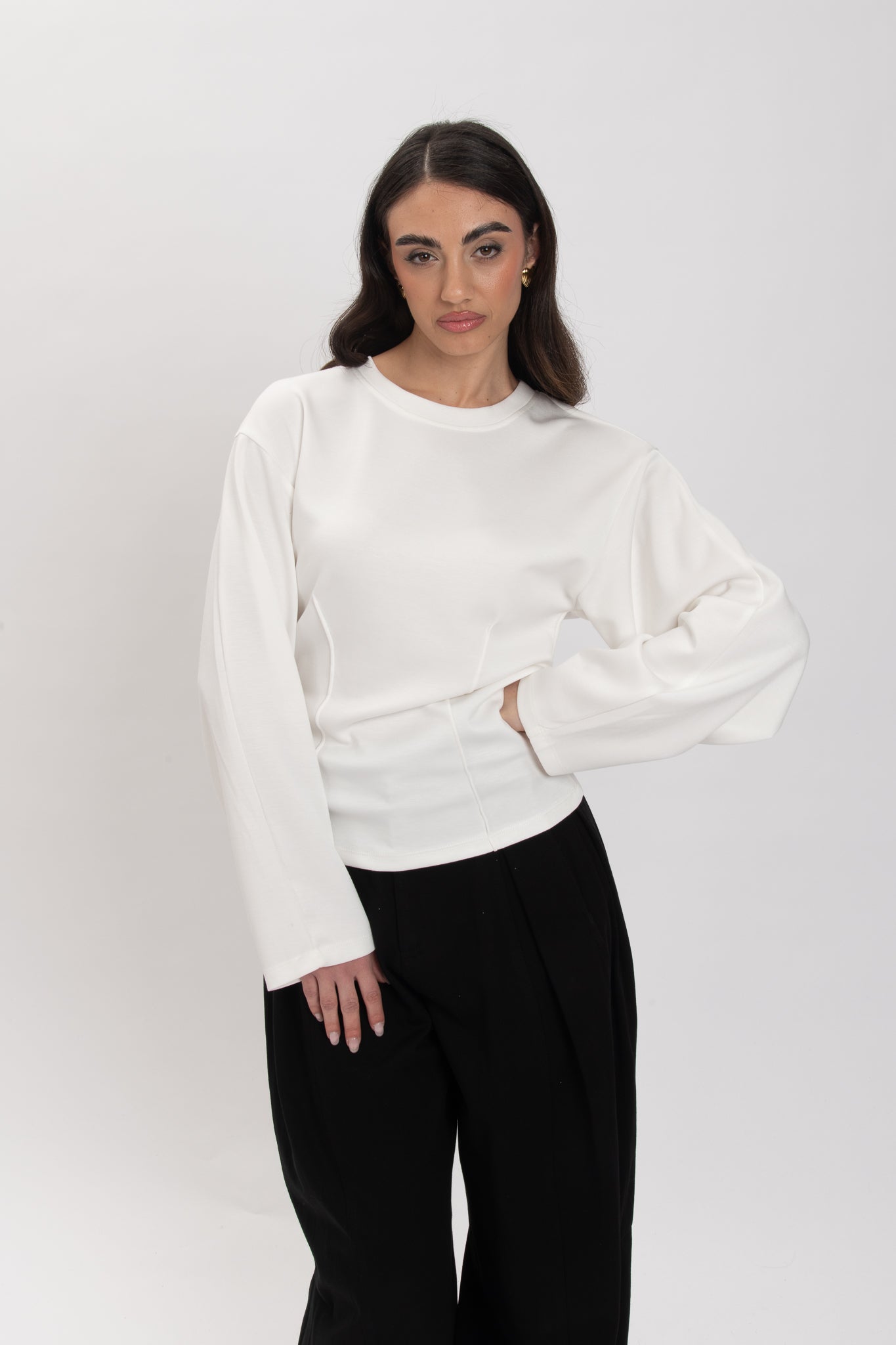 Maglia ‘EFFETTO AVVITATO’ Bianca