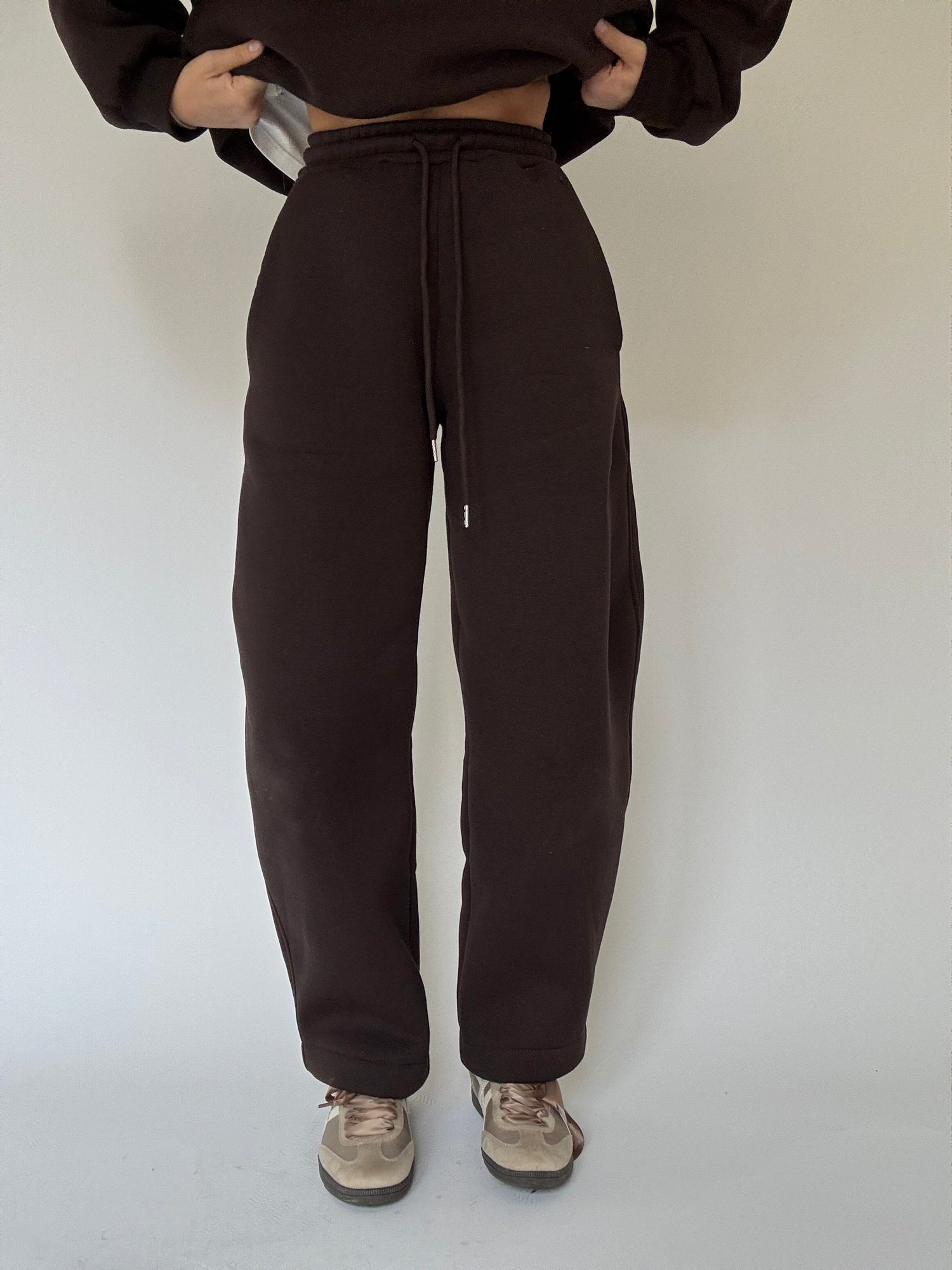 Pantalone Tuta ‘BARREL PILE INTERNO’ Cacao