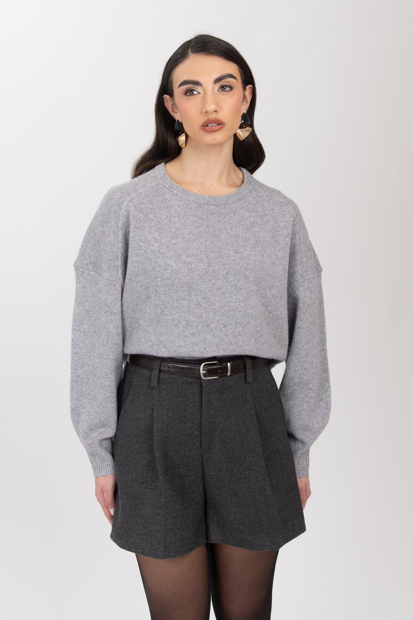Maglione ‘100%LANA’ Grigio