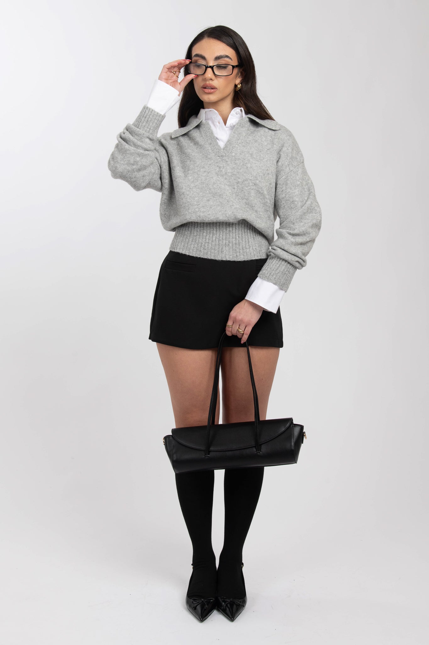 Maglione/Polo ‘20%LANA’ Grigio chiaro