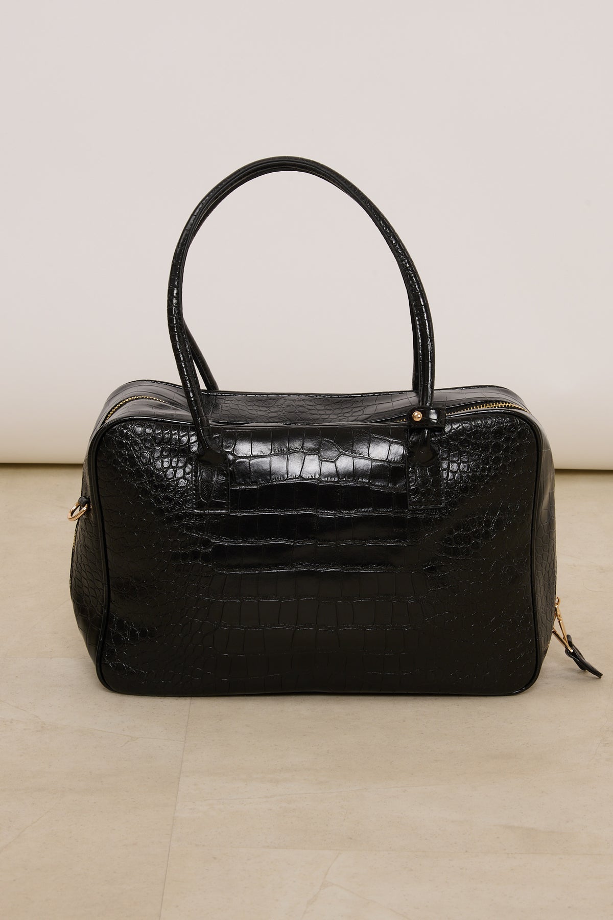 Borsa ‘MAXI’ Pitonata in Ecopelle Nera