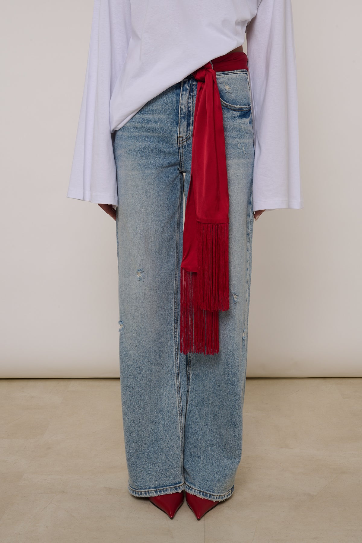 JEANS ‘WIDE LEG’ Denim Chiaro