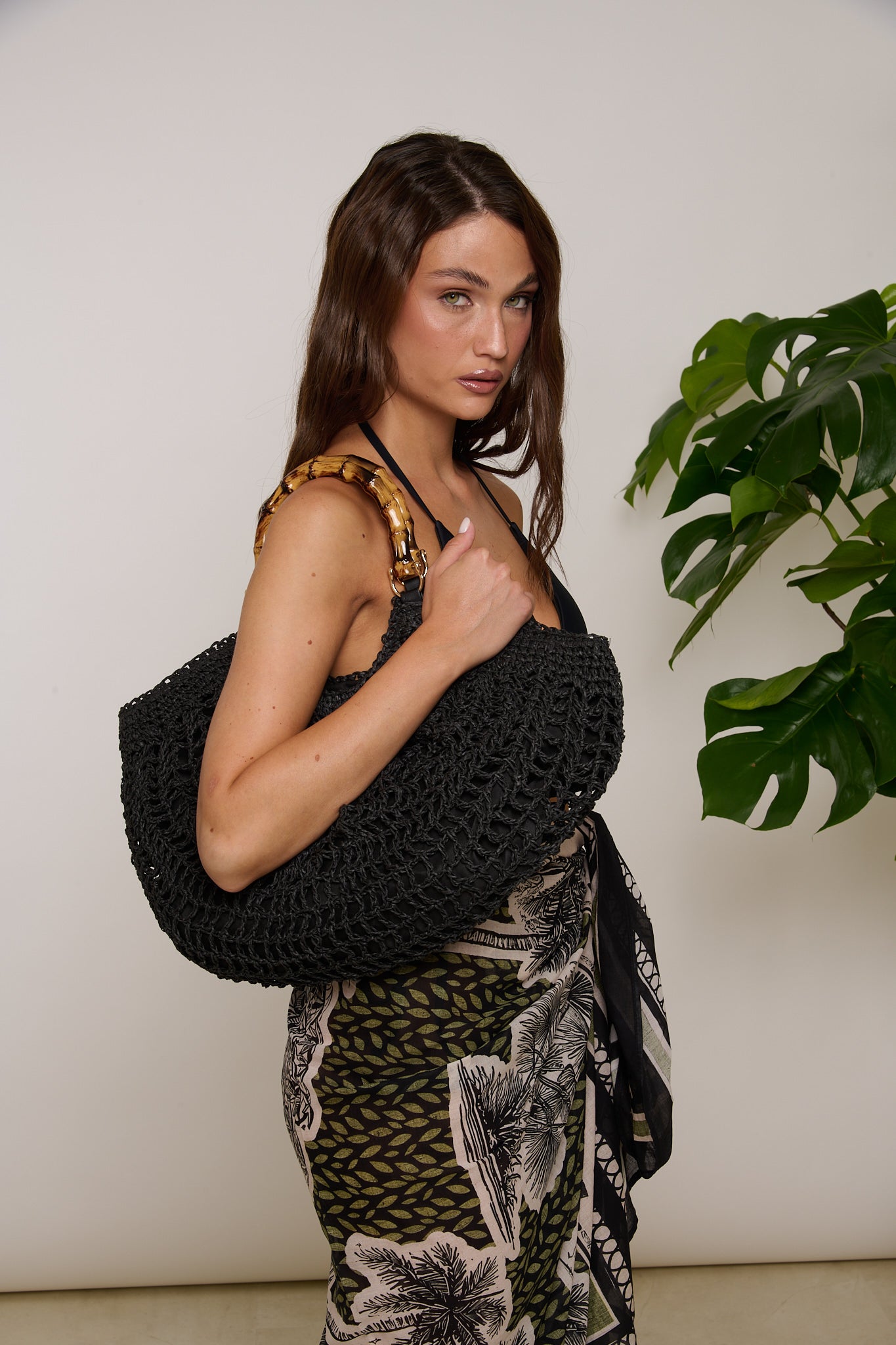 Borsa ‘MANICO IN LEGNO’ Nera