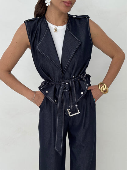 Coordinato ‘BIKER’ effetto denim