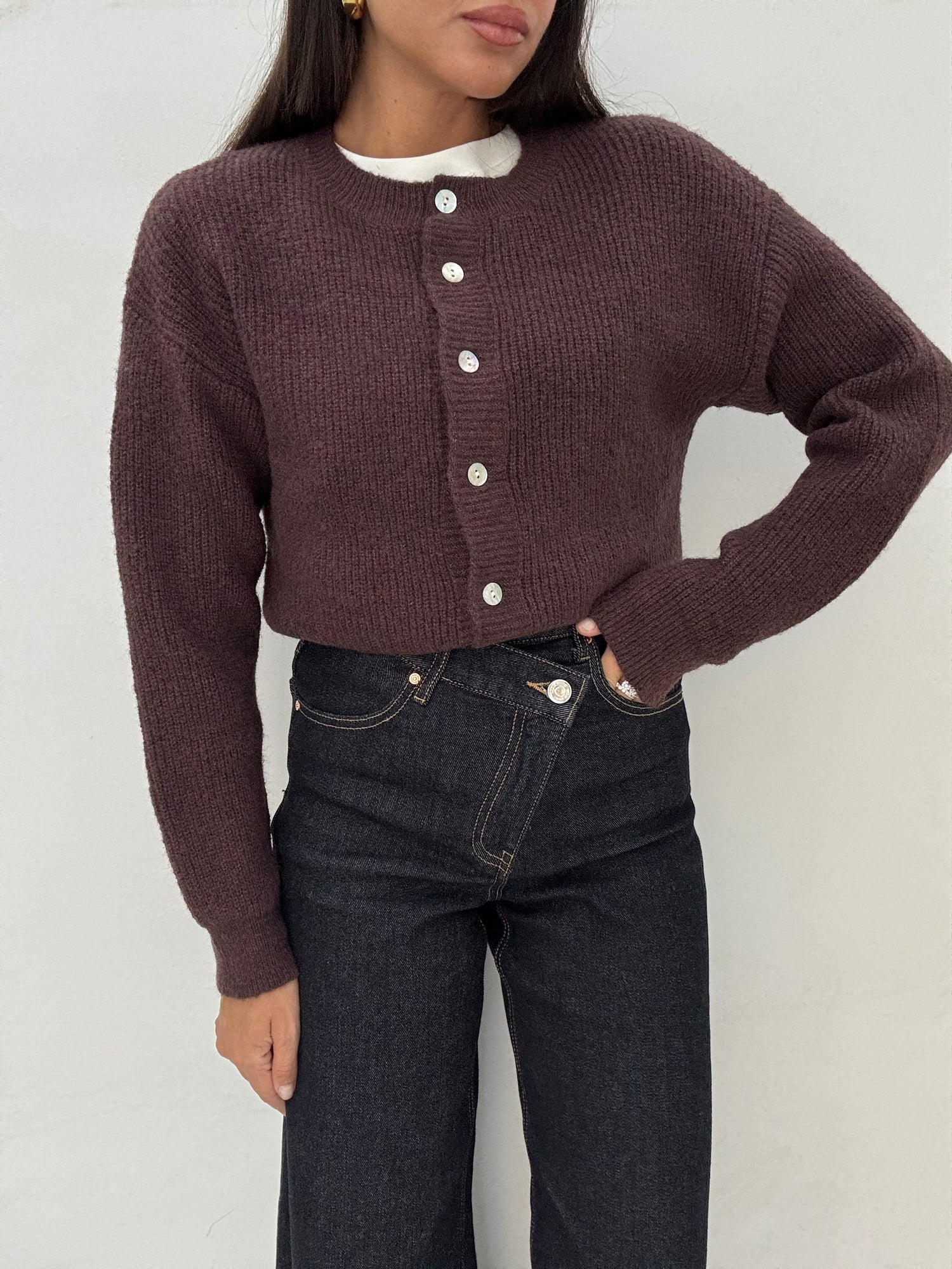 Cardigan ‘BOTTONCINI’ Cacao
