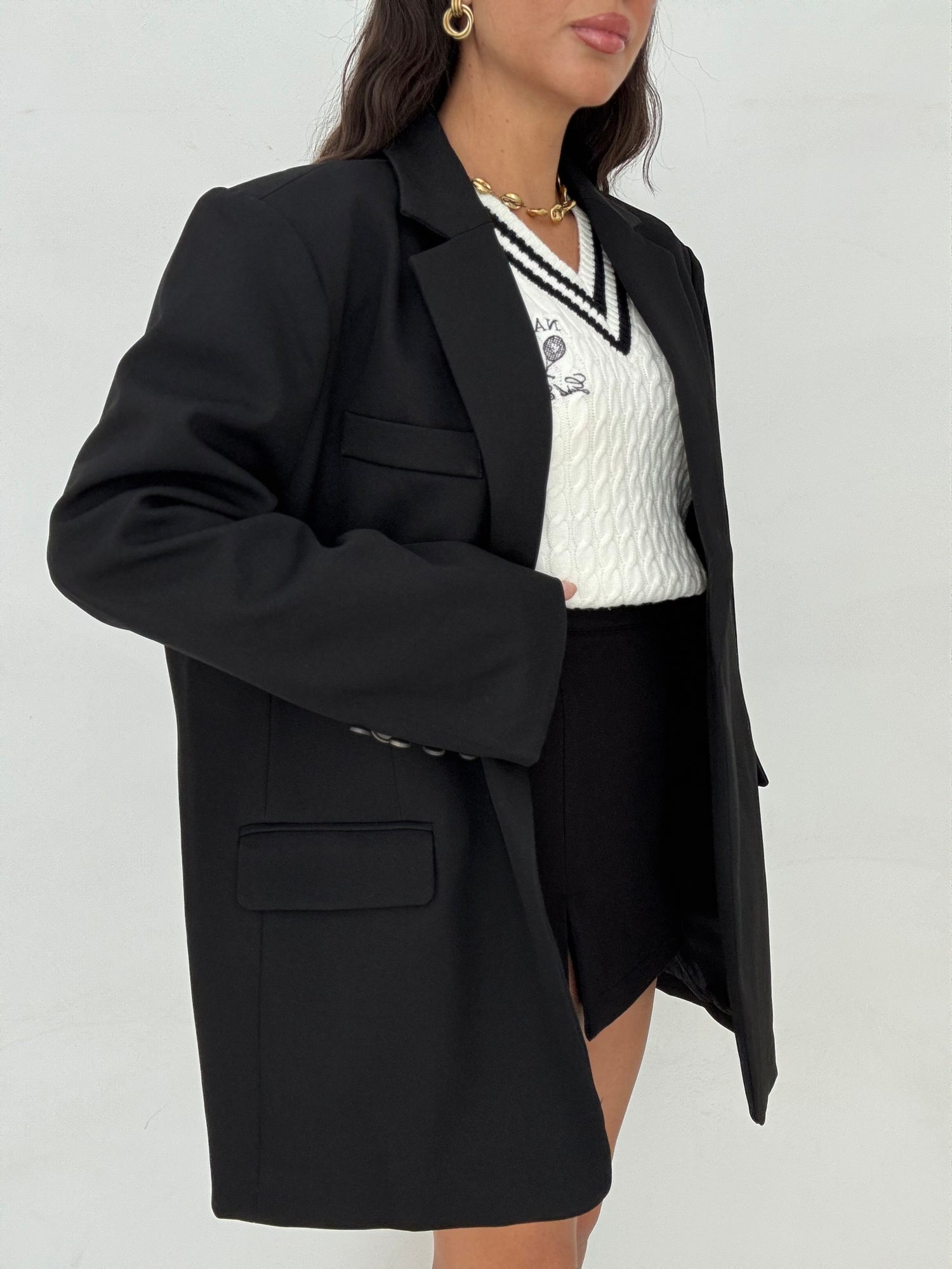 Blazer ‘SPACCO SUL RETRO’ Nero