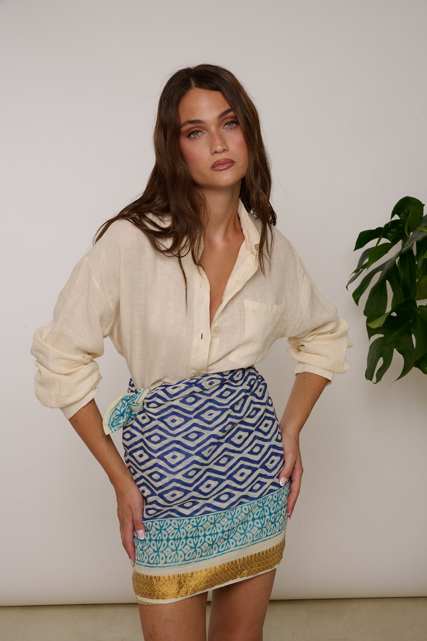 Camicia ‘100% LINO’ Burro