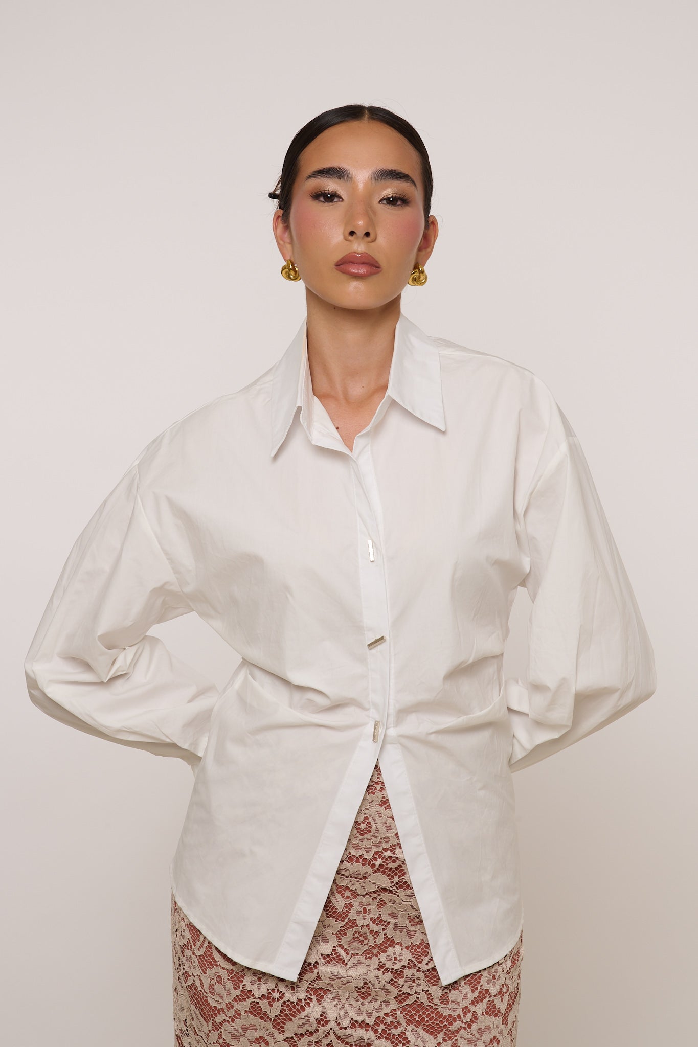 Camicia ‘EFFETTO AVVITATA’ Bianca