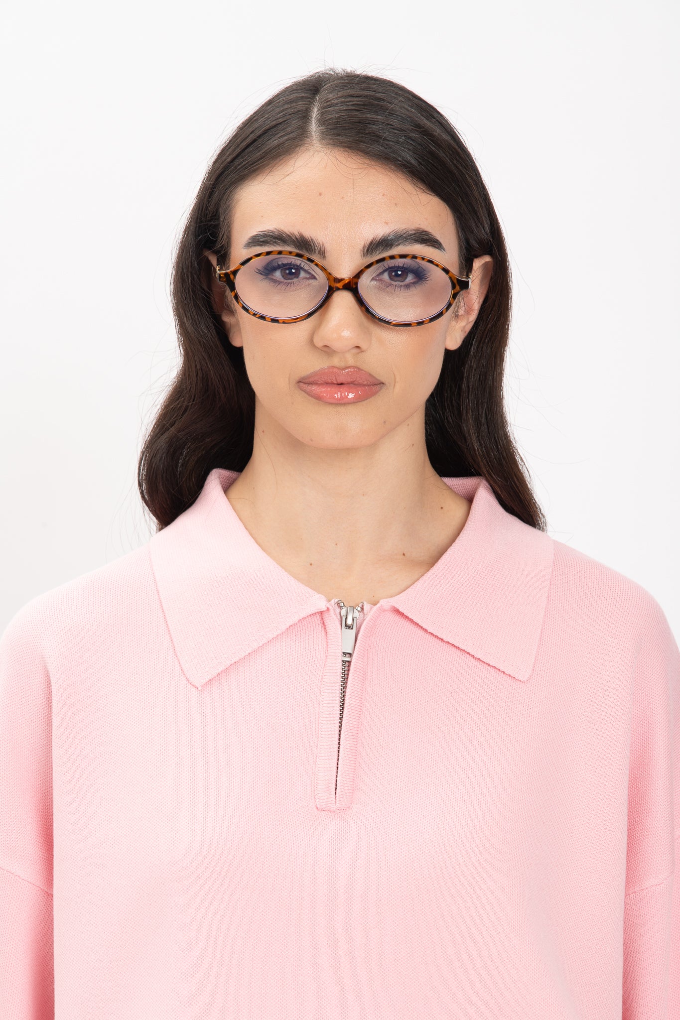 Maglione/Polo ‘CON ZIP’ Rosa