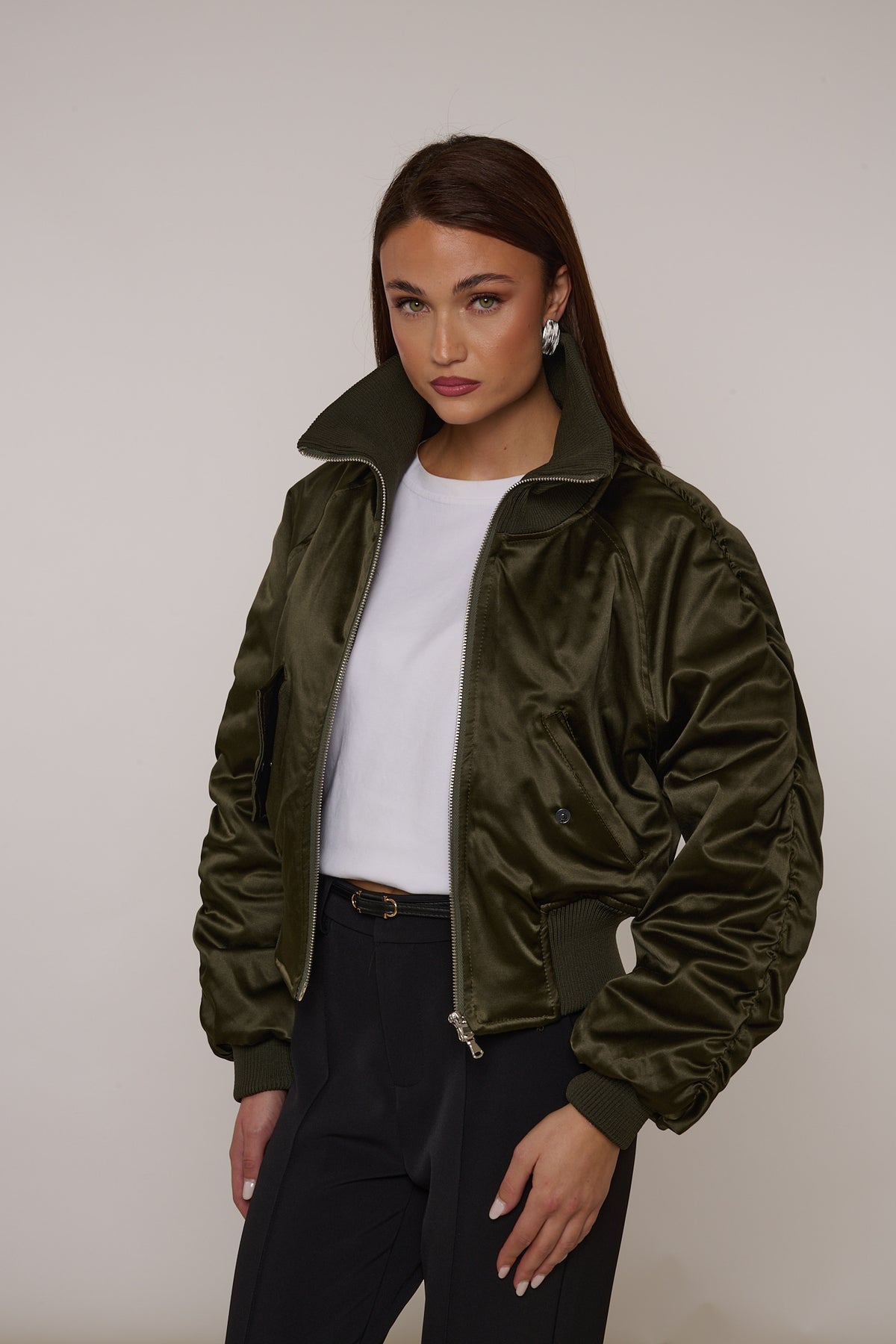 Bomber ‘SATIN’ By Lumina Verde Militare