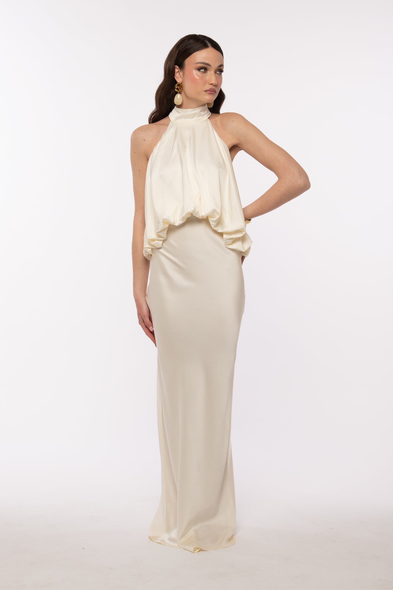 Abito Simil Raso ‘SCOLLO HALTER’ By Lumina Panna