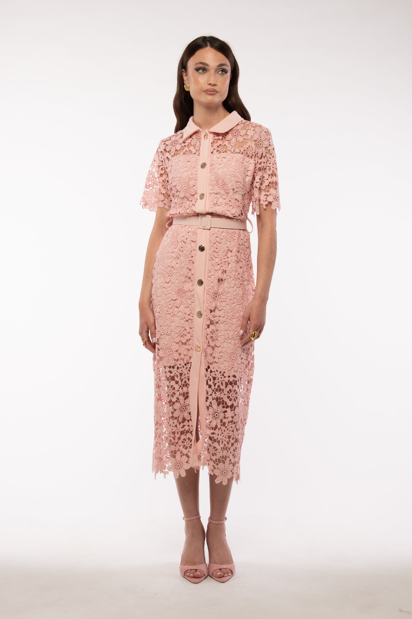 Abito ‘DAPHNE 2.0 in pizzo Rosa