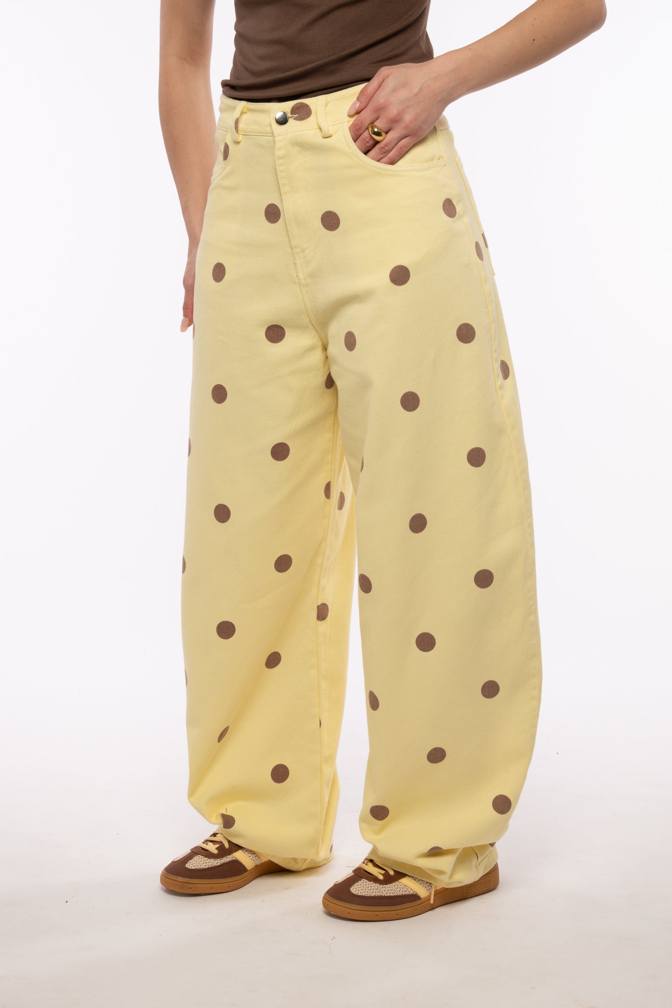 Jeans ‘POIS’ Ballon By Lumina Giallo