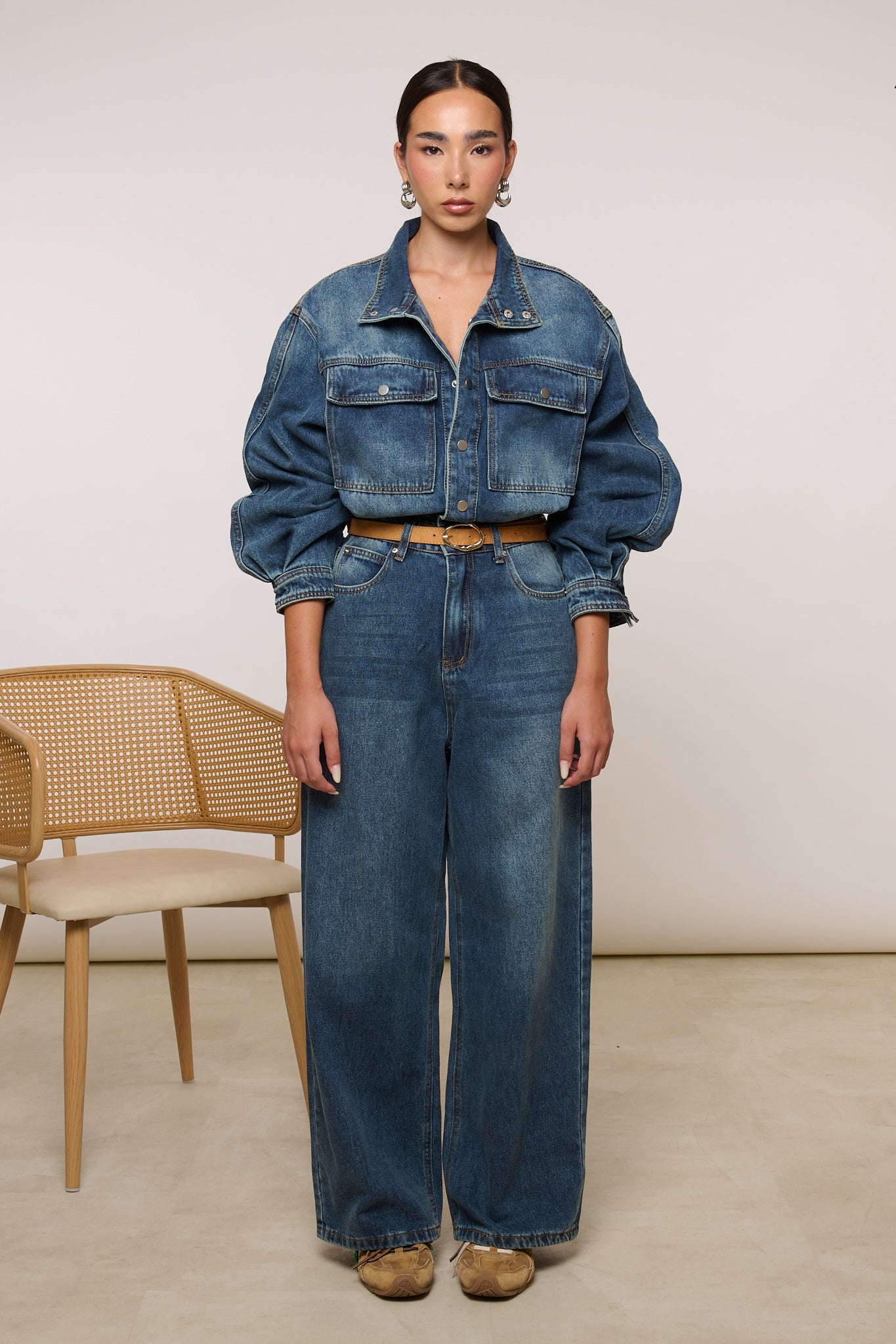 Tuta ‘MEZZO COLLO’ Denim Scuro