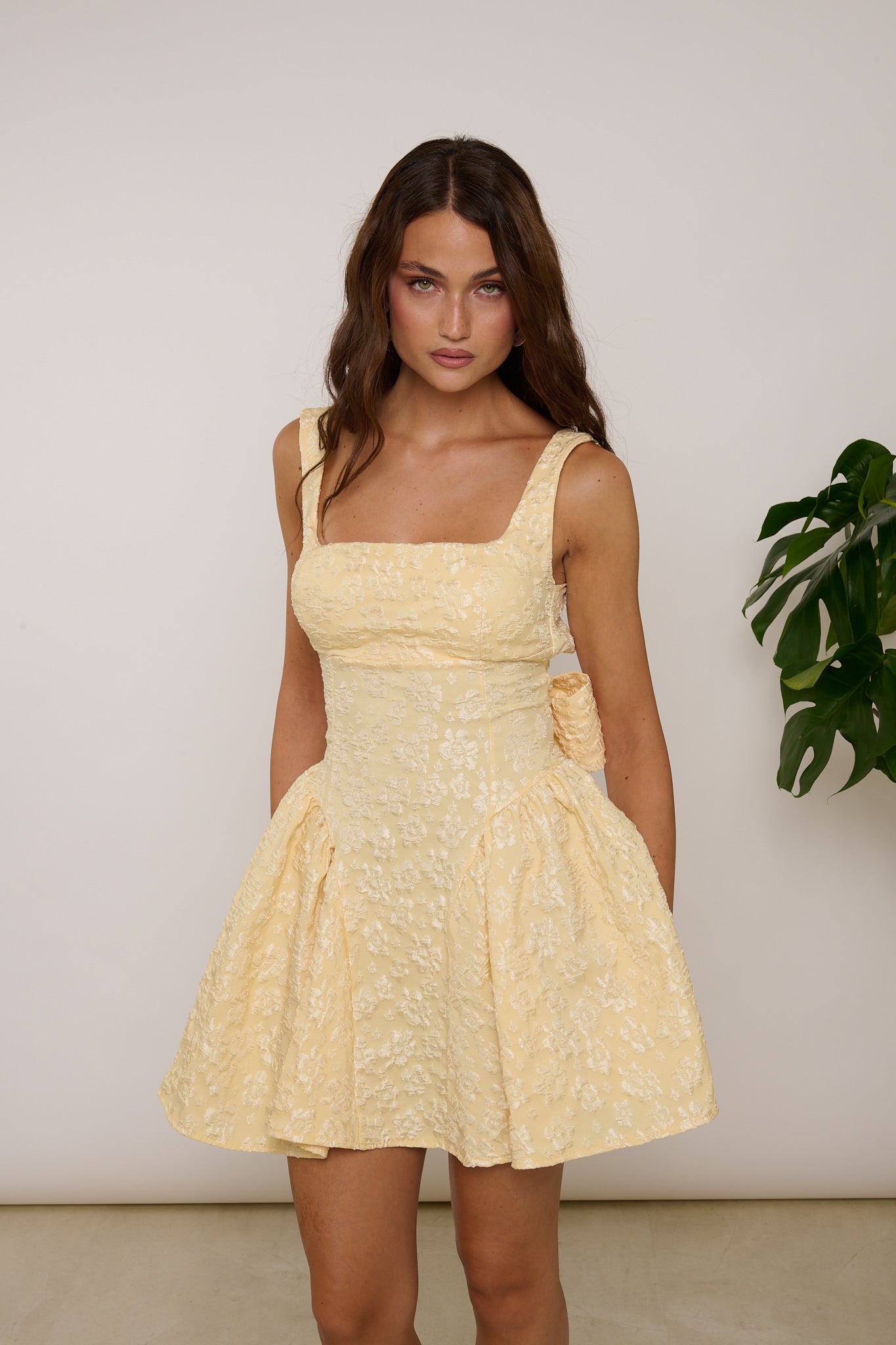 Abito Corto ‘MINI FIORI’ Giallo