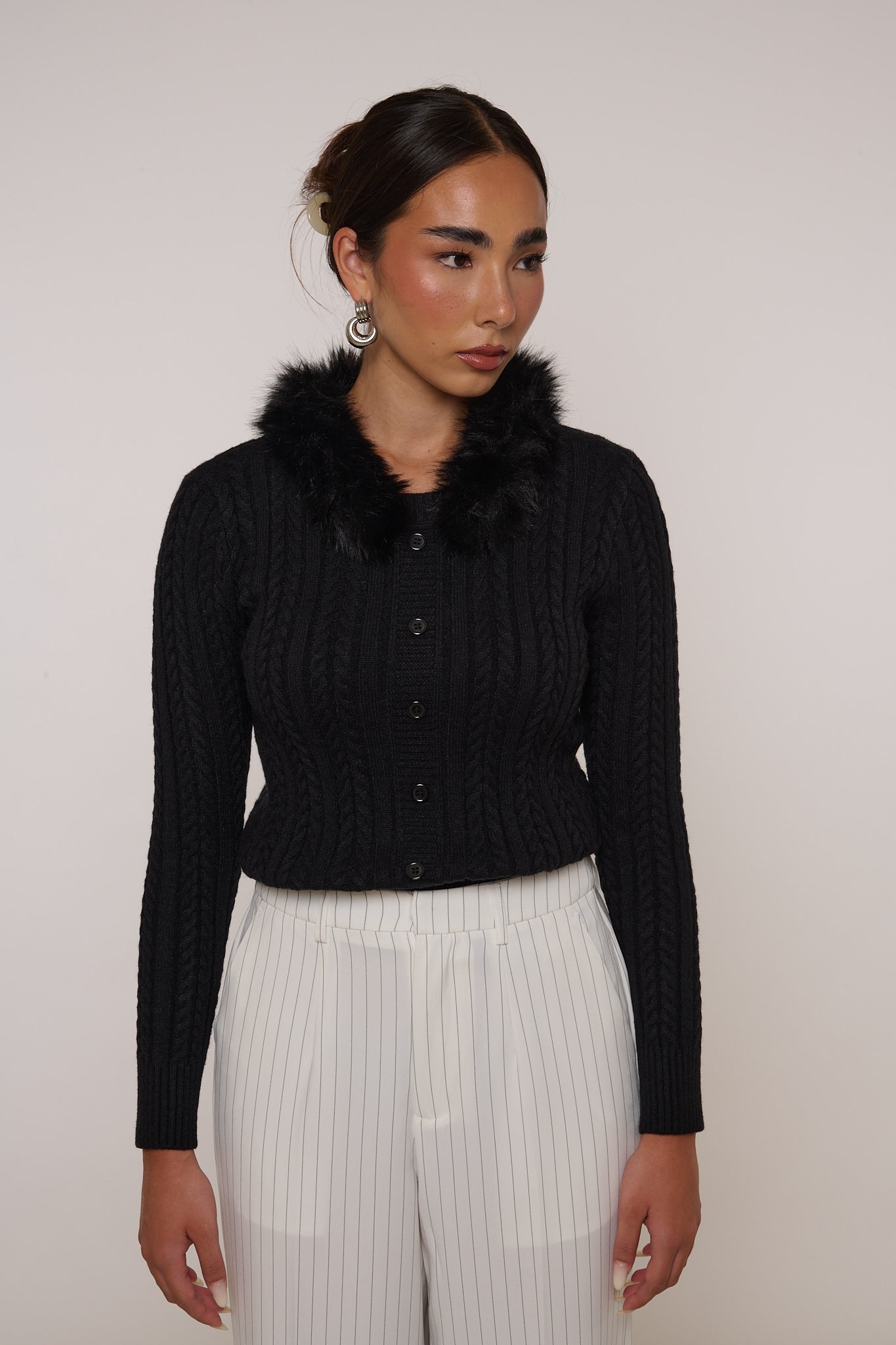 Maglione ‘FINTO CARDIGAN’ Nero