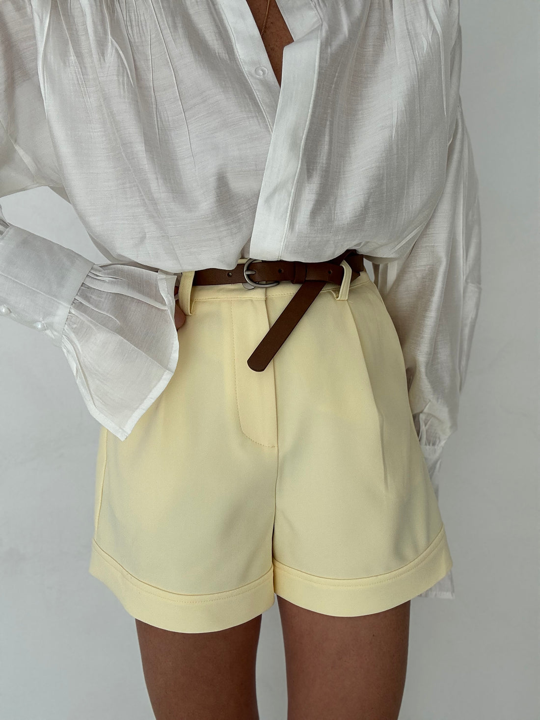 Pantaloncino ‘CLASSIC’ con cintura Giallo